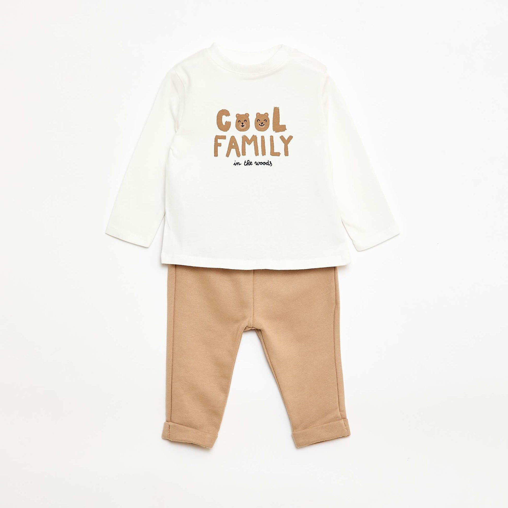 Conjunto camiseta + pantalón - 2 piezas BLANCO