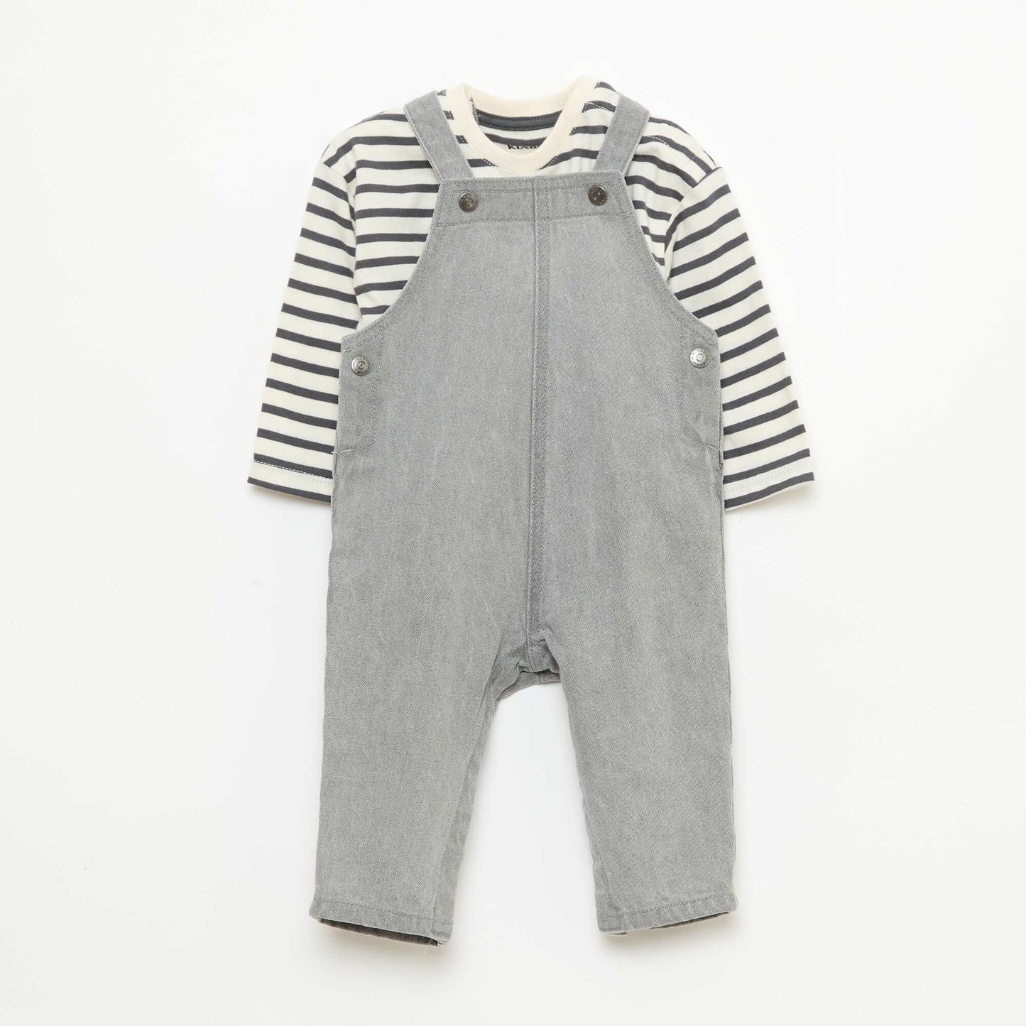 Conjunto camiseta + enterito - 2 piezas GRIS