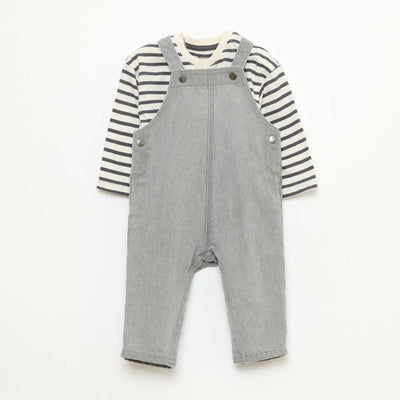 Conjunto camiseta + enterito - 2 piezas GRIS