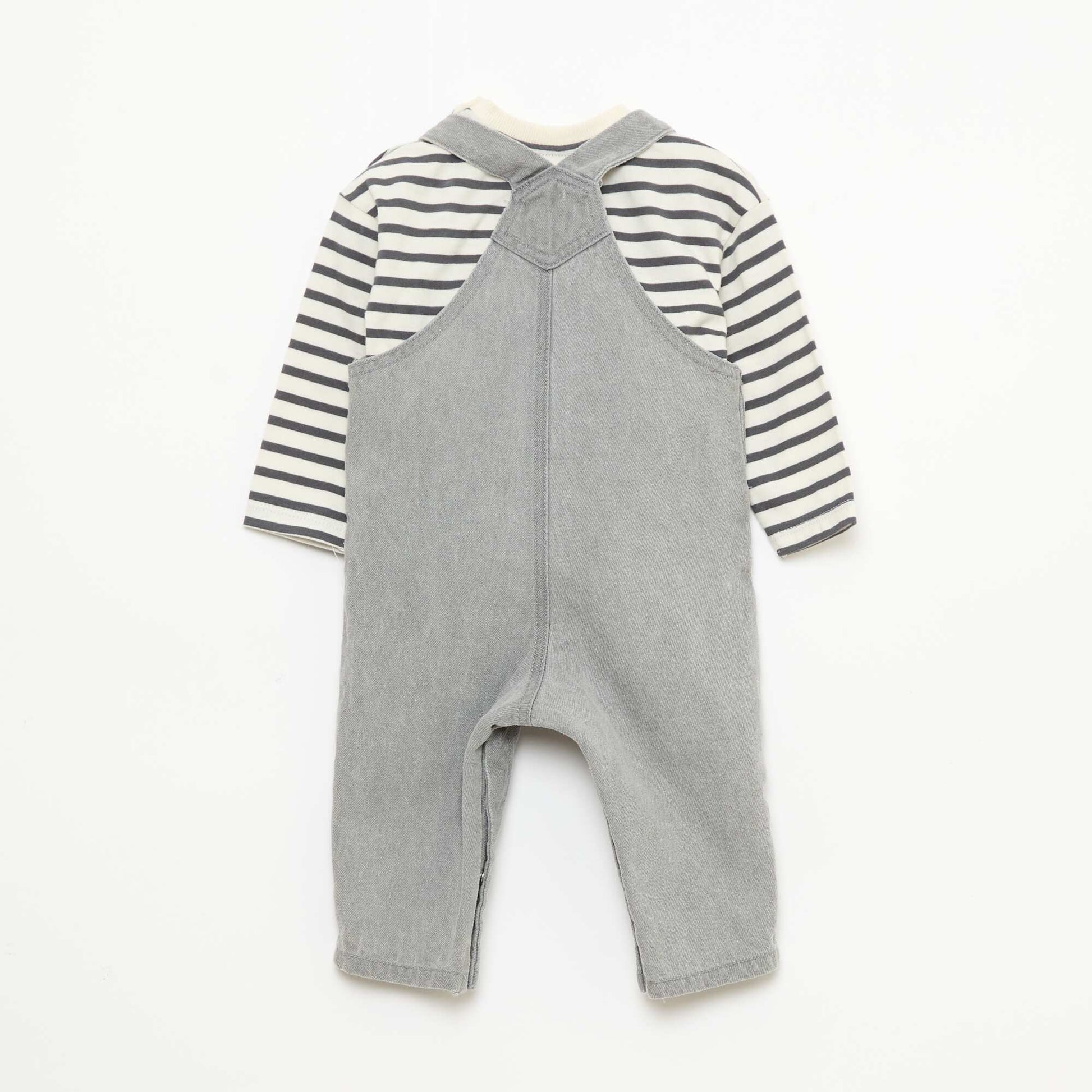 Conjunto camiseta + enterito - 2 piezas GRIS