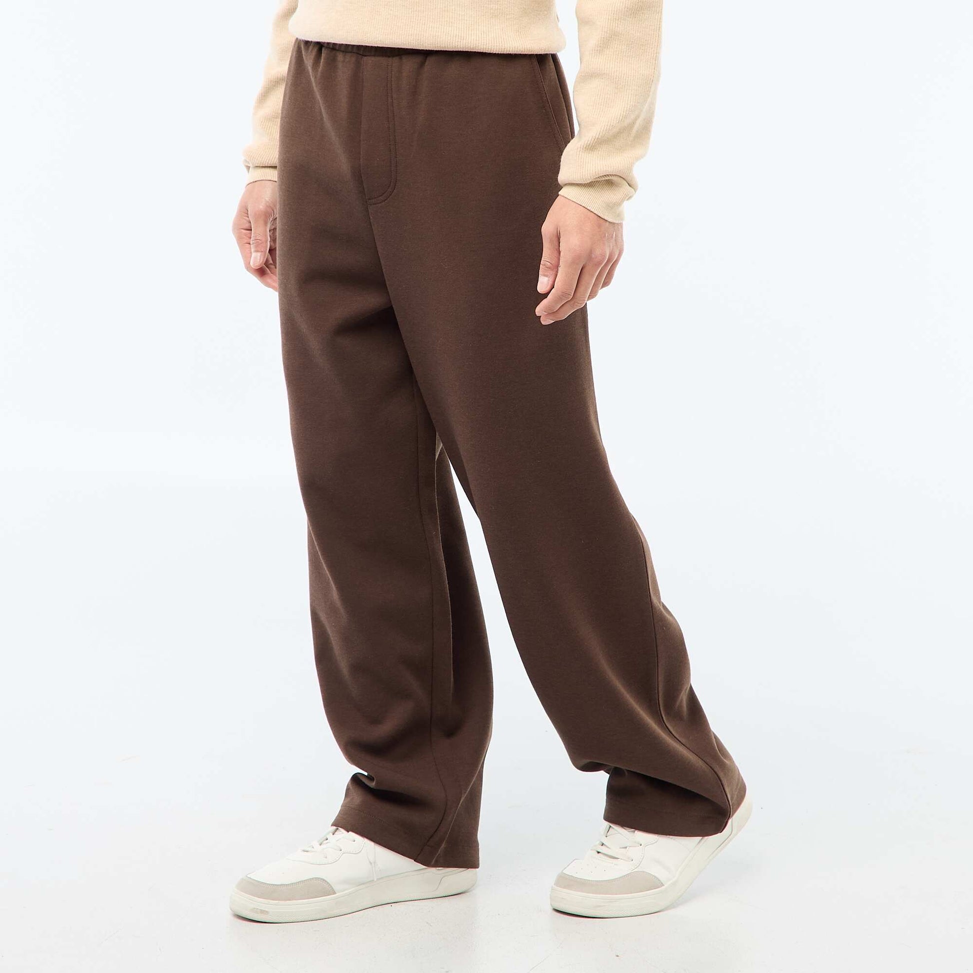 Pantalón ancho estilo jogging MARRON