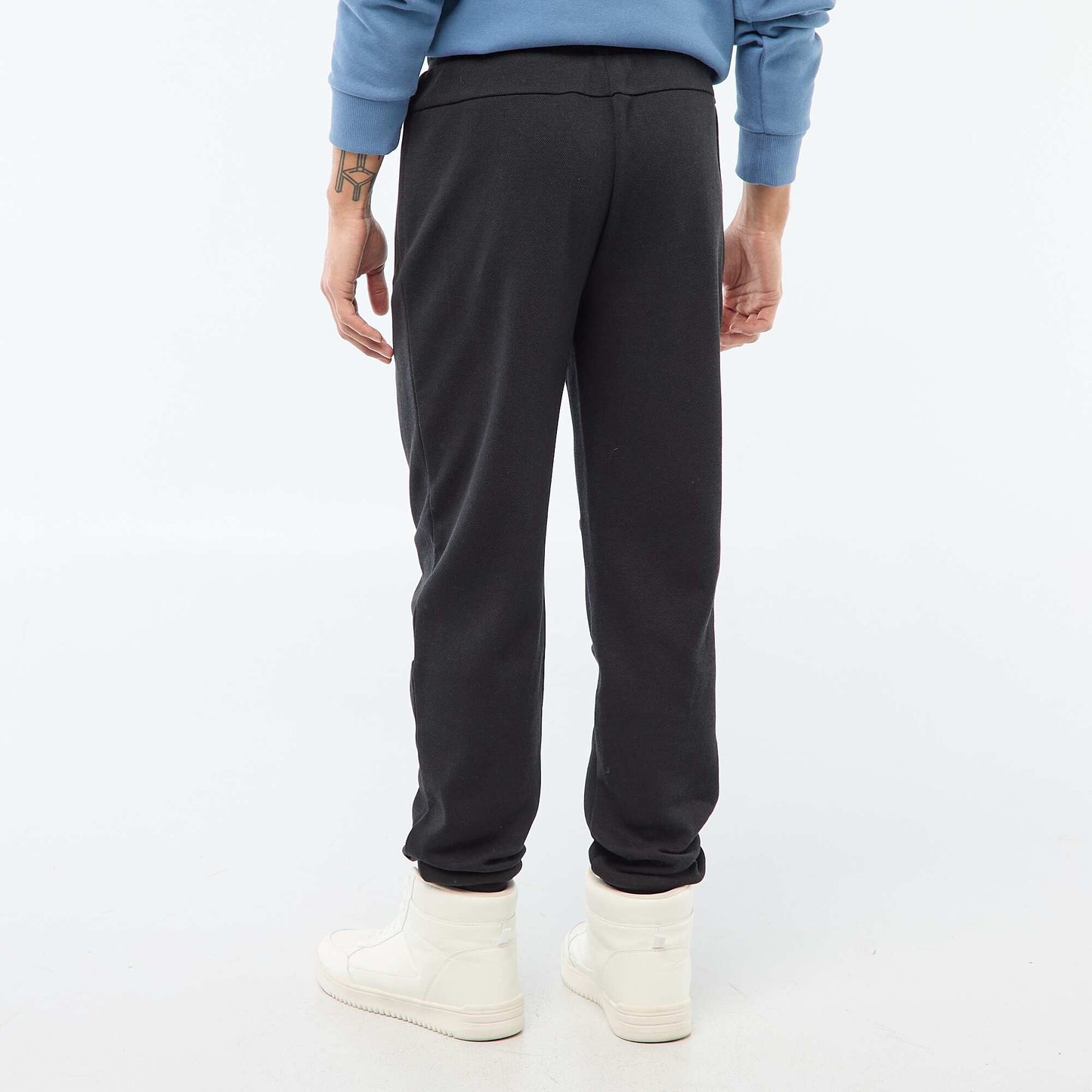 Pantalón de jogging de punto piqué NEGRO