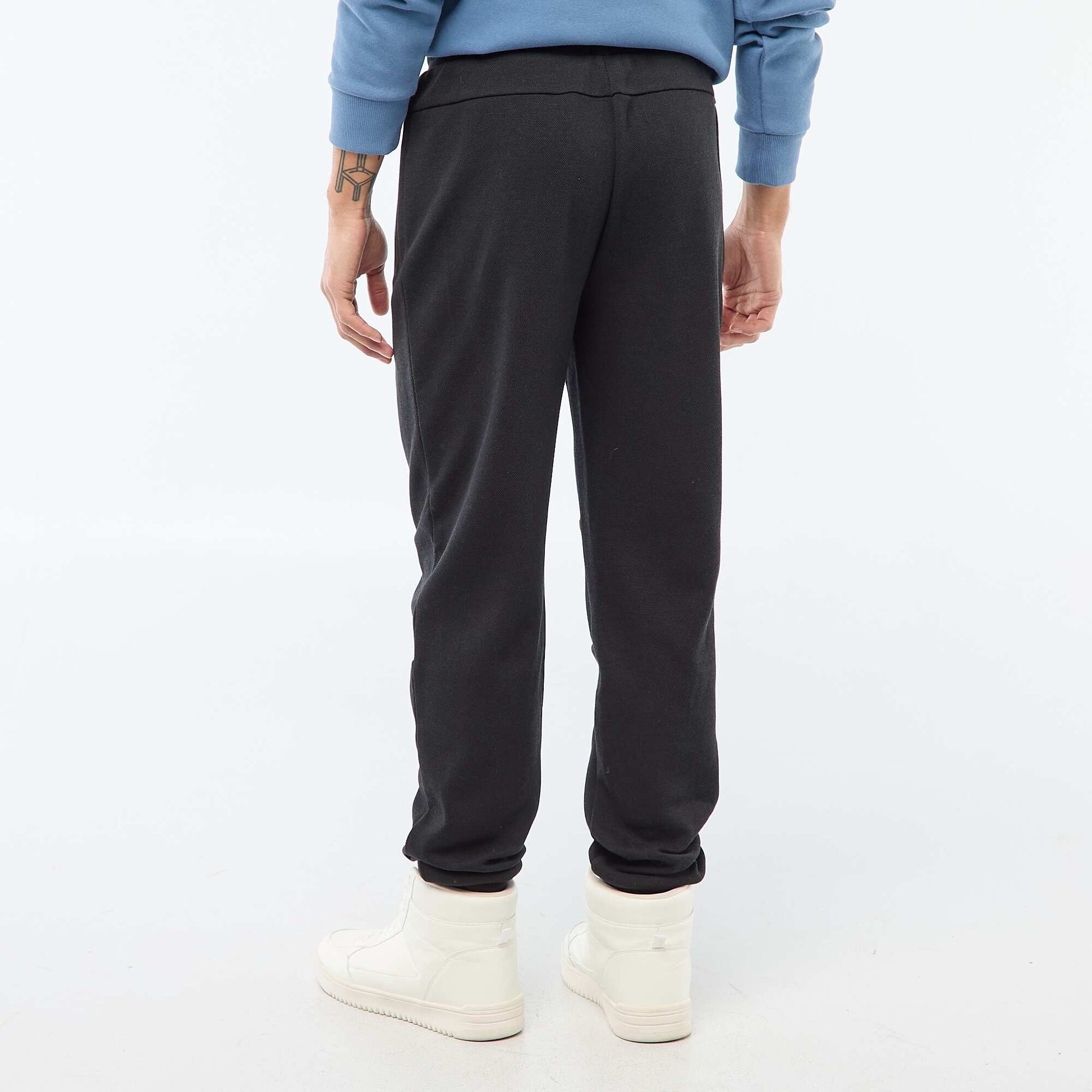 Pantalón de jogging de punto piqué NEGRO