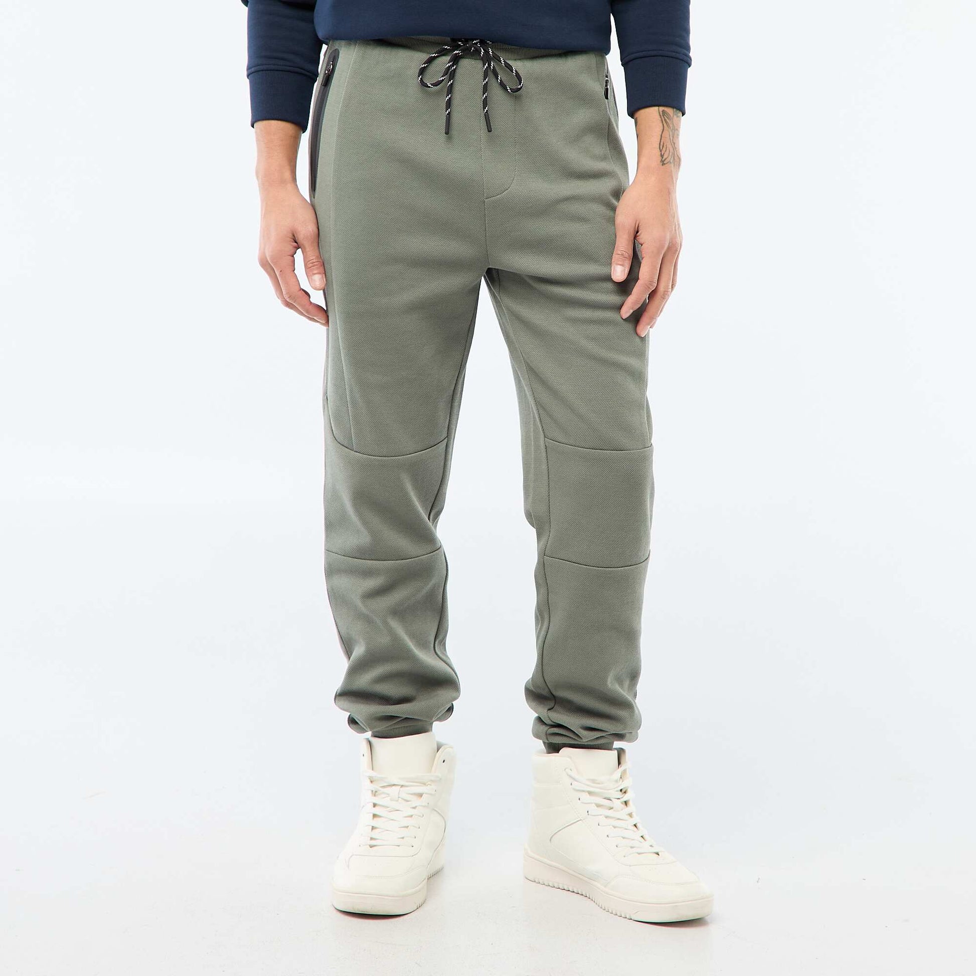Pantalón de jogging de punto piqué KAKI