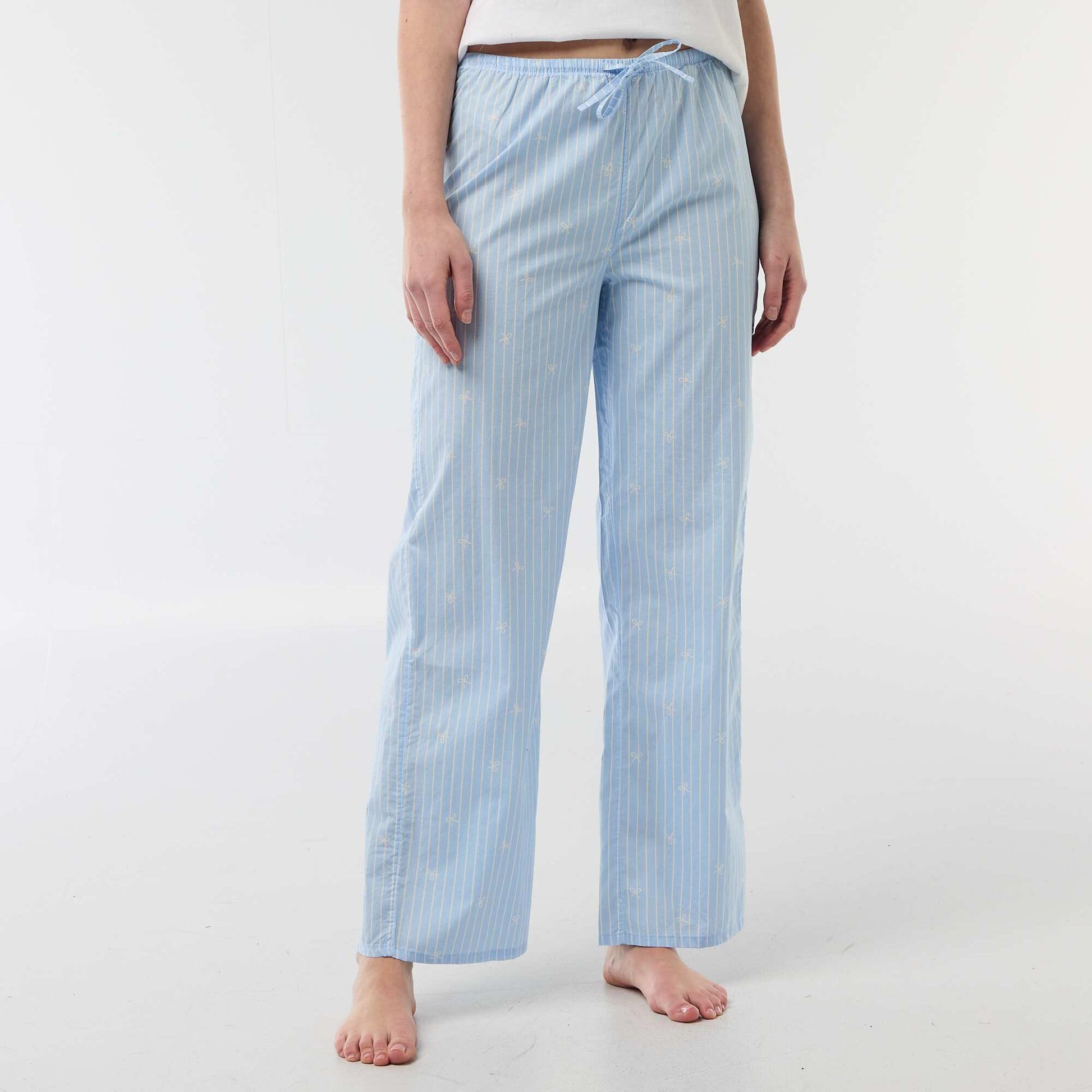 Pantalón de pijama de popelina AZUL