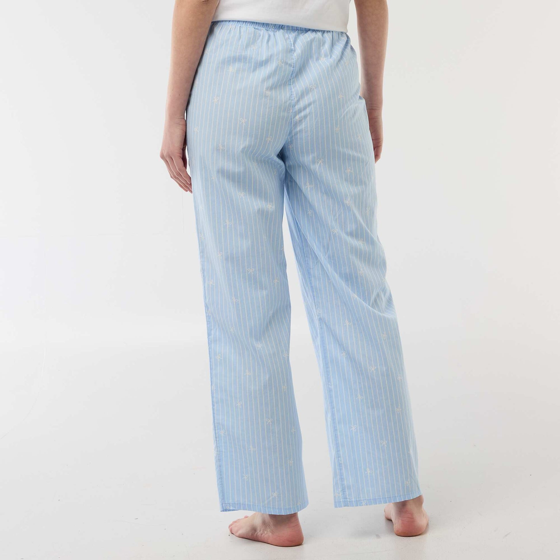Pantalón de pijama de popelina AZUL