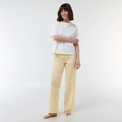 Pantalón de pijama de popelina AMARILLO