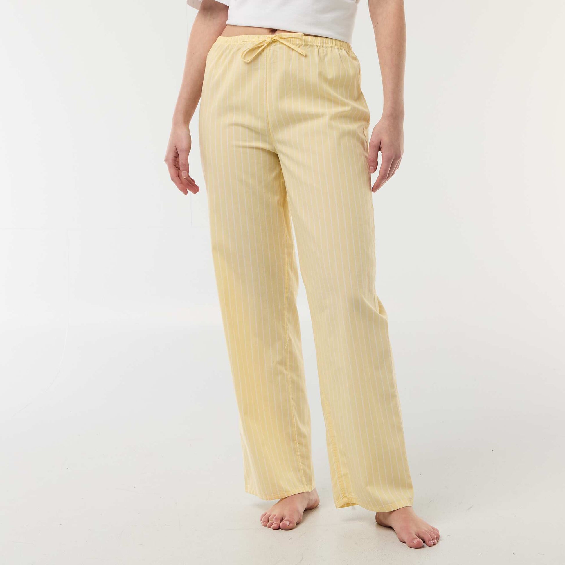 Pantalón de pijama de popelina AMARILLO