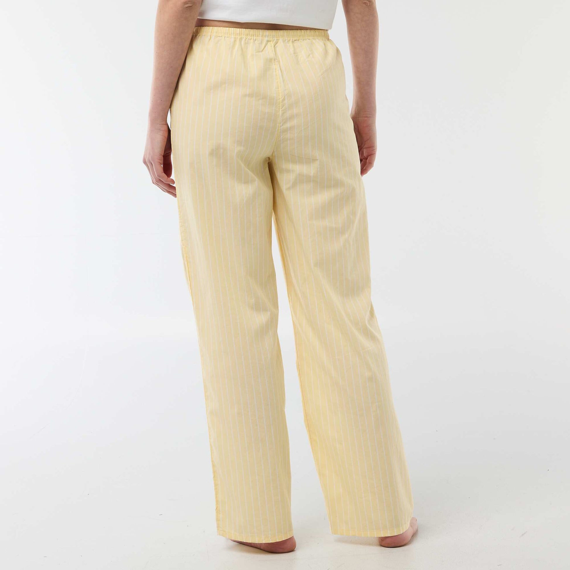 Pantalón de pijama de popelina AMARILLO