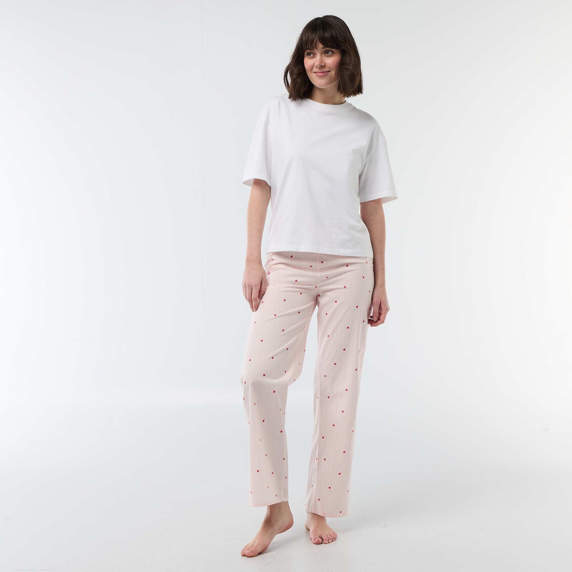 Pantalón de pijama de popelina ROSA