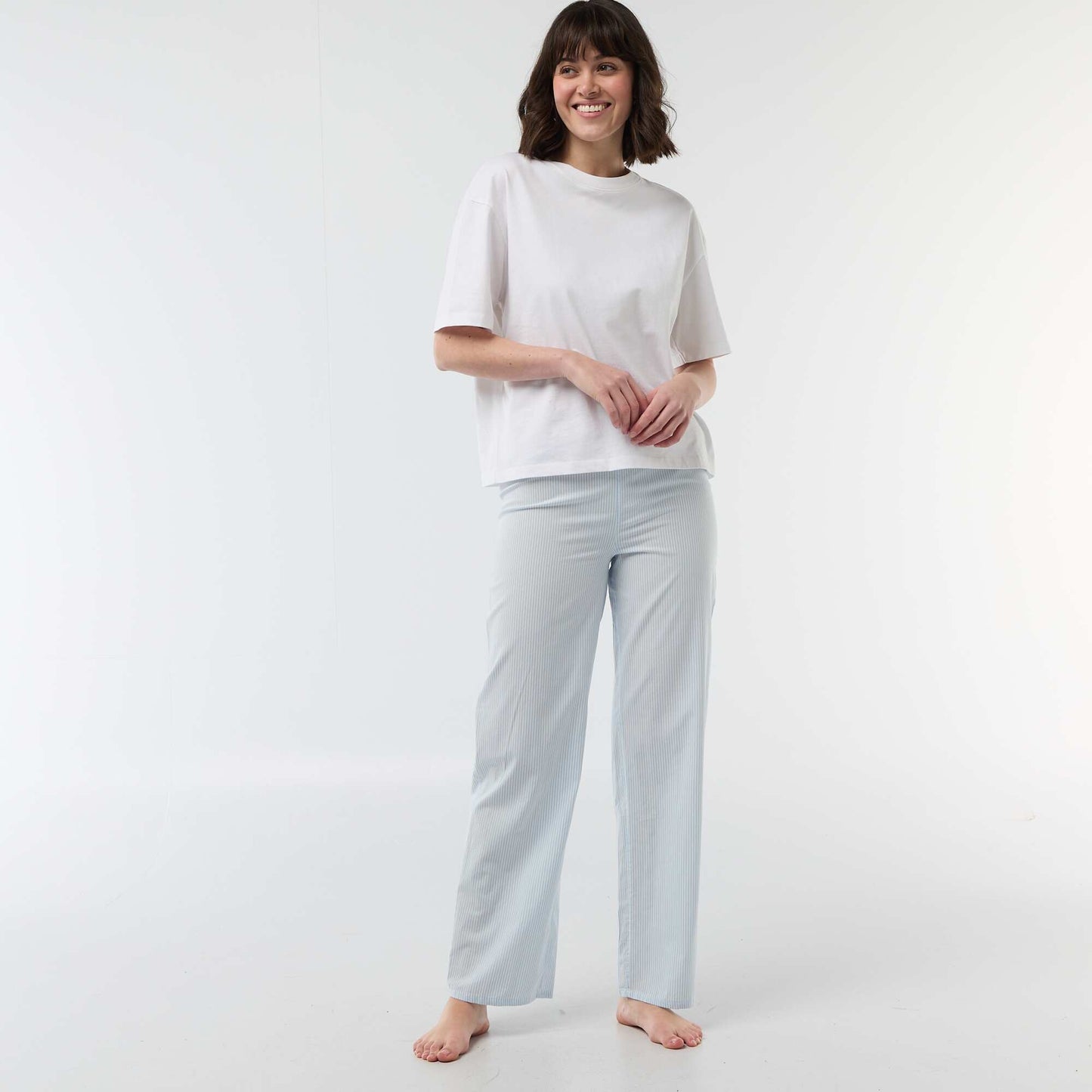 Pantalón de pijama de popelina AZUL