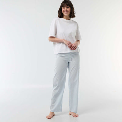 Pantalón de pijama de popelina AZUL
