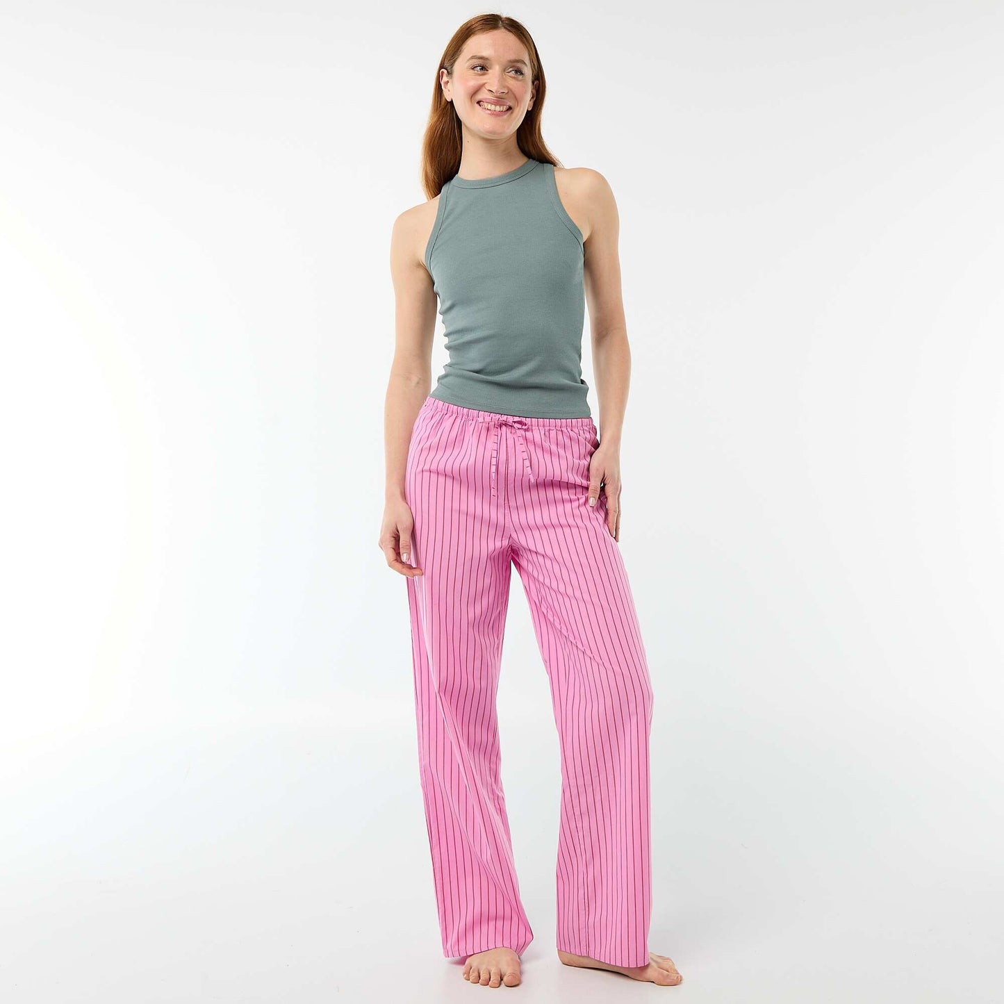 Pantalón de pijama de popelina ROSA