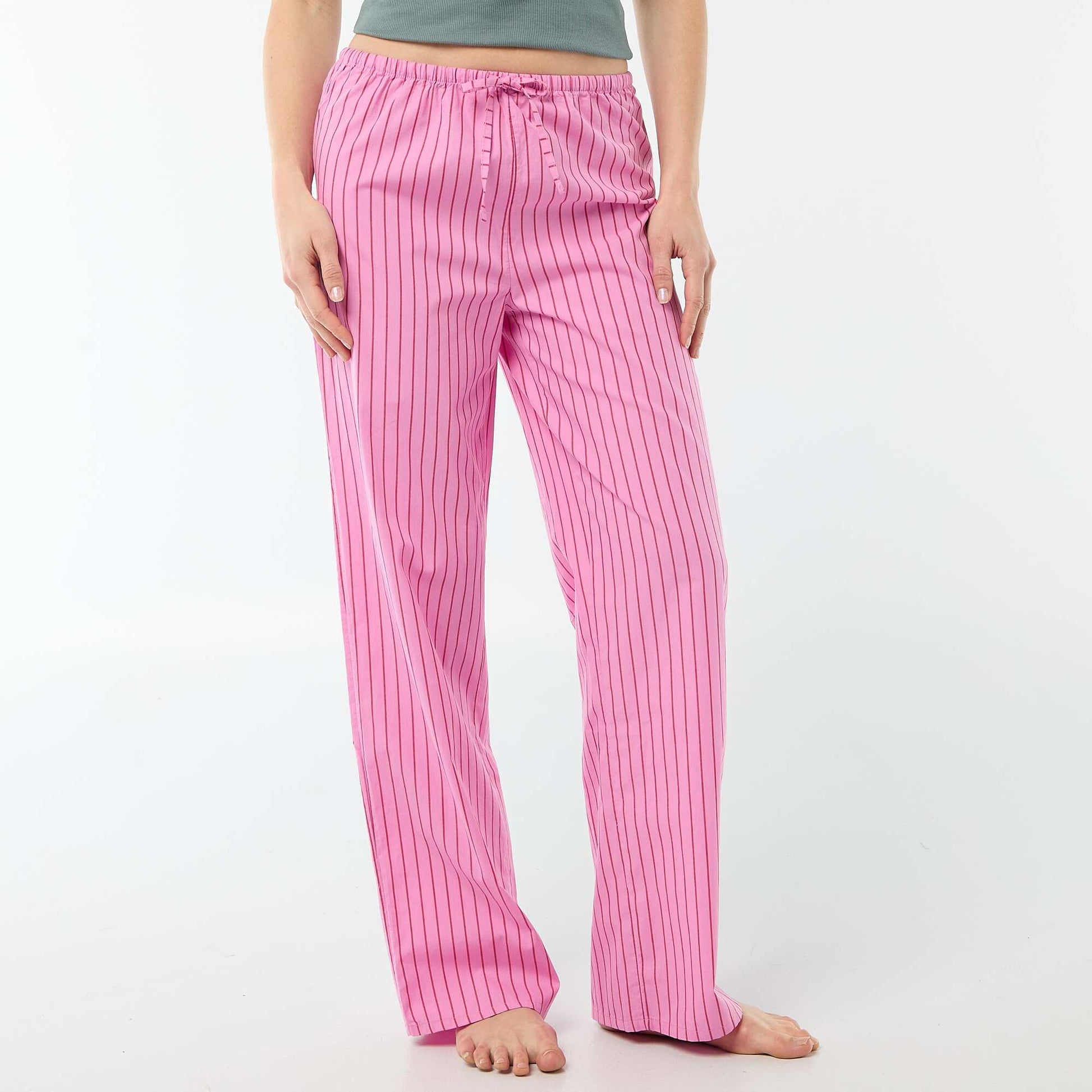 Pantalón de pijama de popelina ROSA