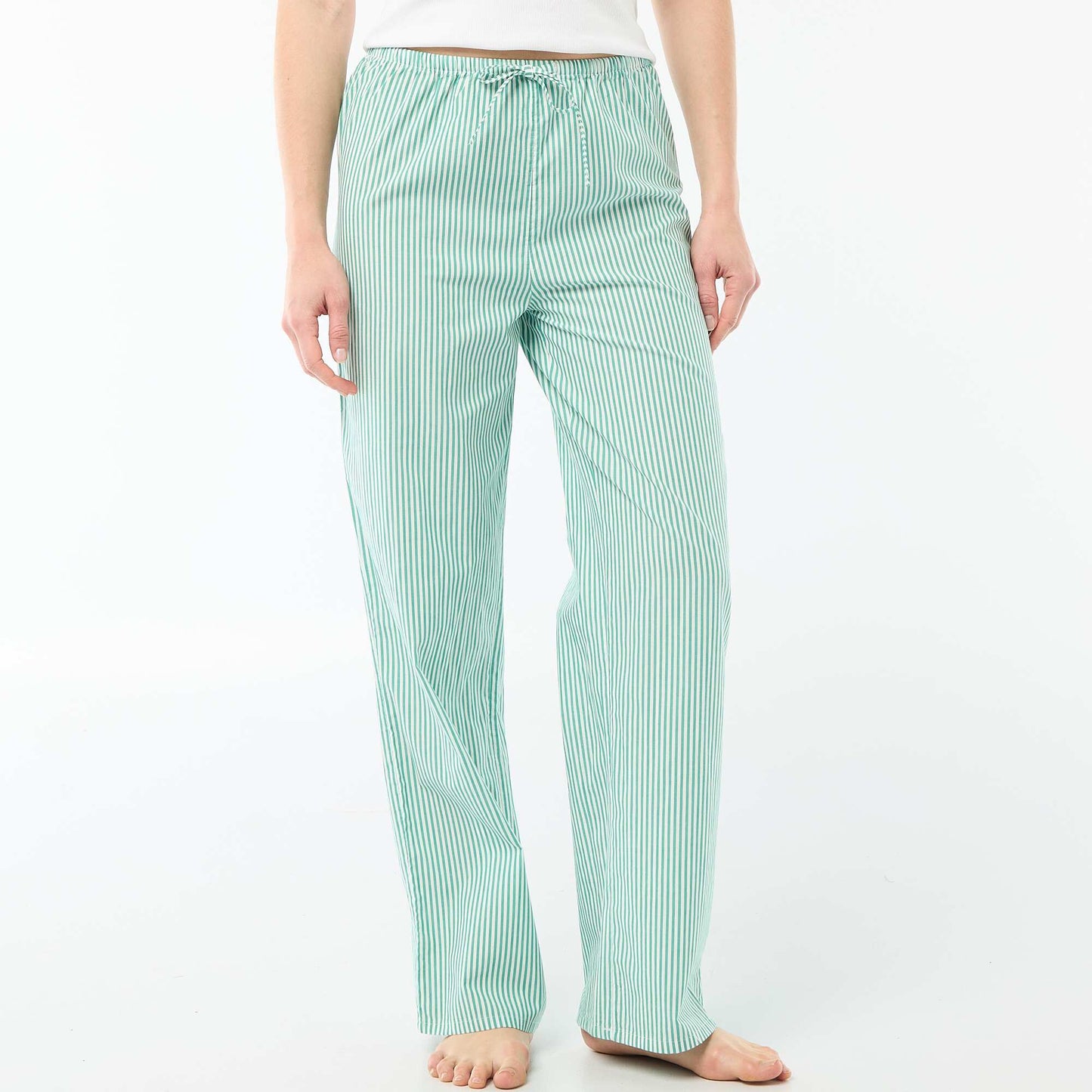 Pantalón de pijama de popelina VERDE