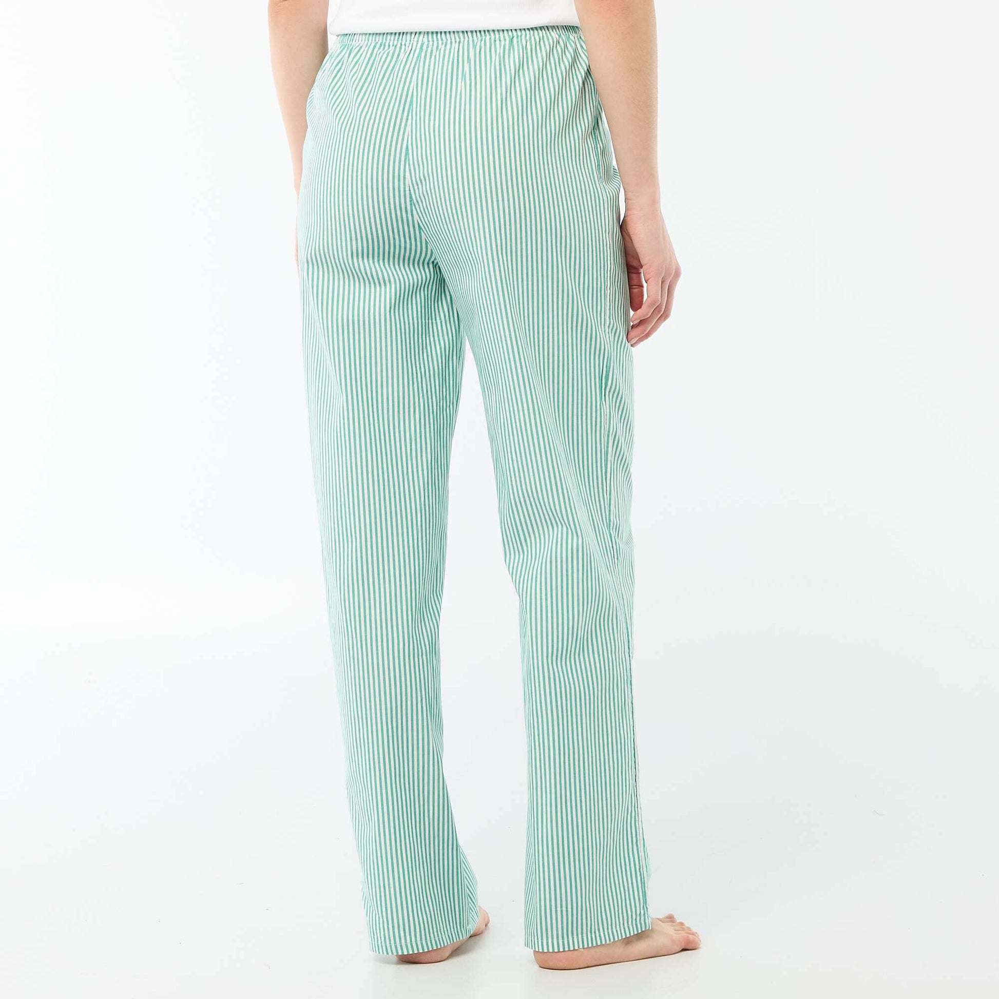 Pantalón de pijama de popelina VERDE