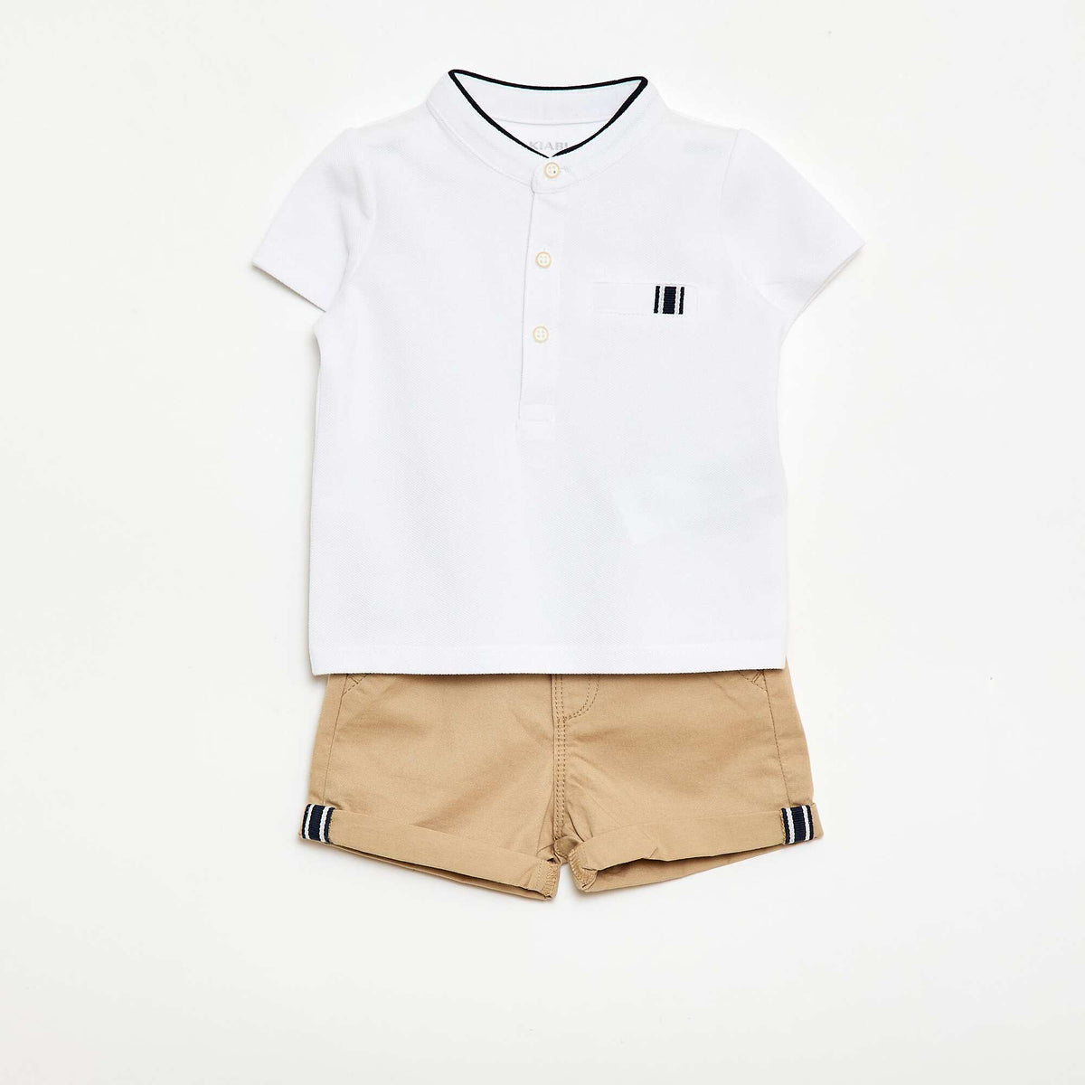 Conjunto remera + pantalón corto - 2 piezas BLANCO