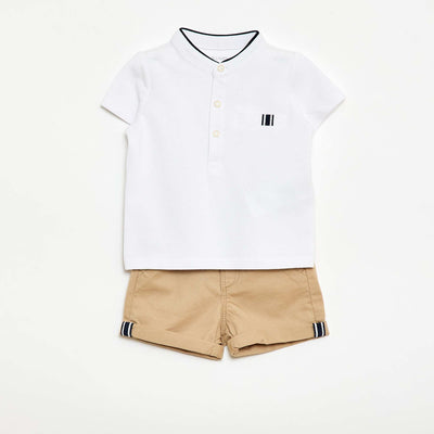 Conjunto remera + pantalón corto - 2 piezas BLANCO