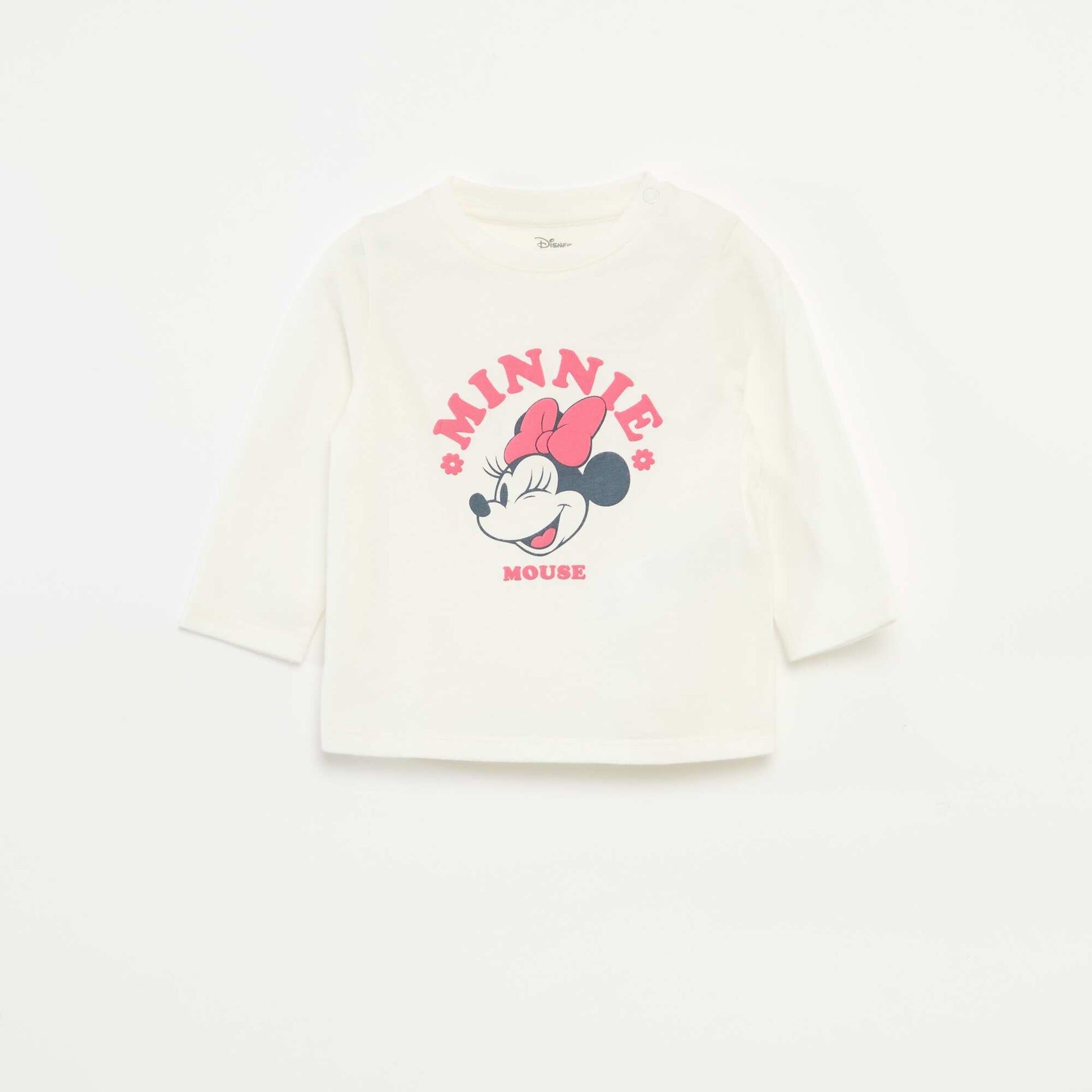 Camiseta estampada 'Minnie' de manga larga BLANCO