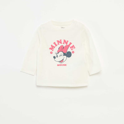 Camiseta estampada 'Minnie' de manga larga BLANCO