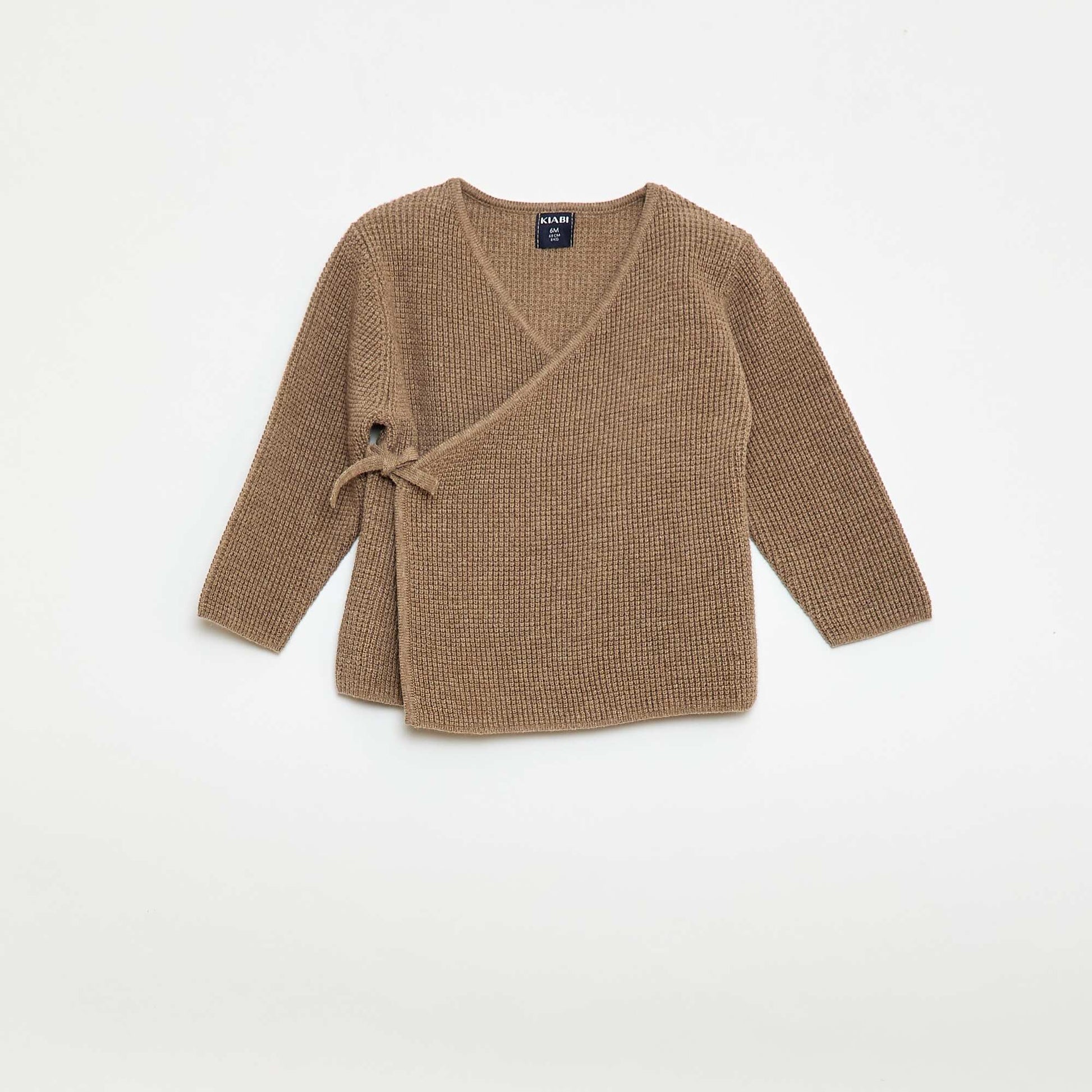 Conjunto chaleco cruzado + leggings de punto - 2 piezas BEIGE