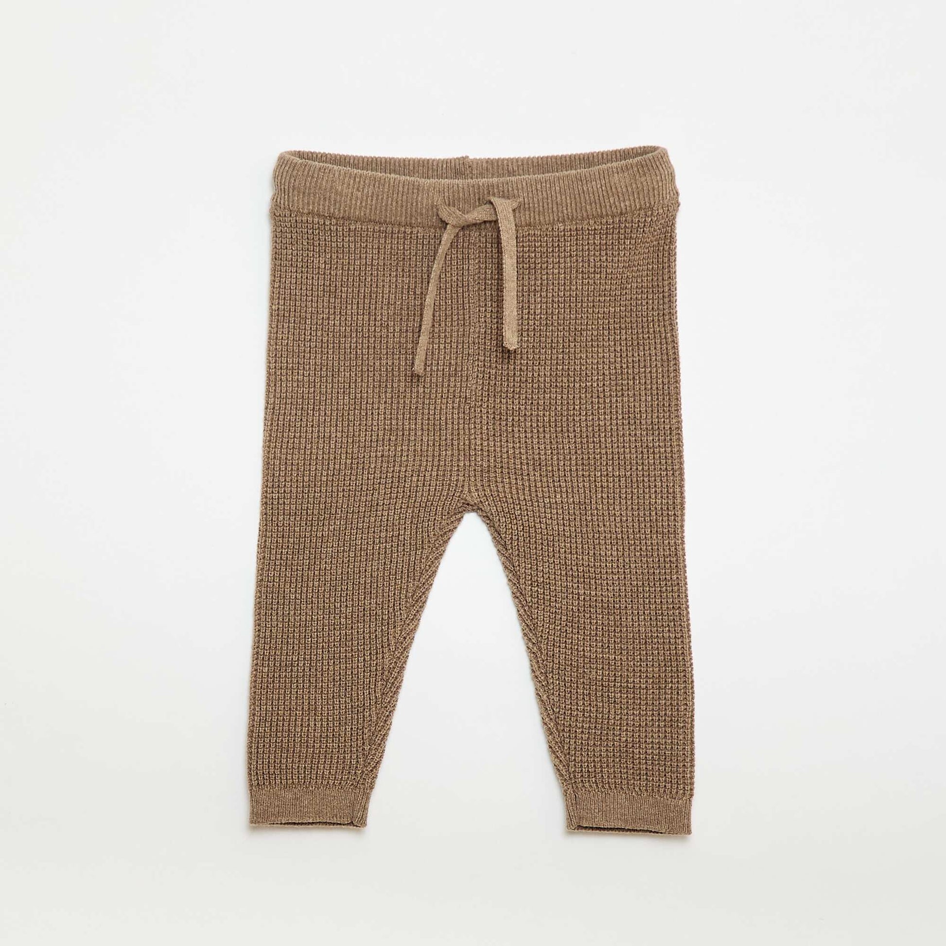 Conjunto chaleco cruzado + leggings de punto - 2 piezas BEIGE