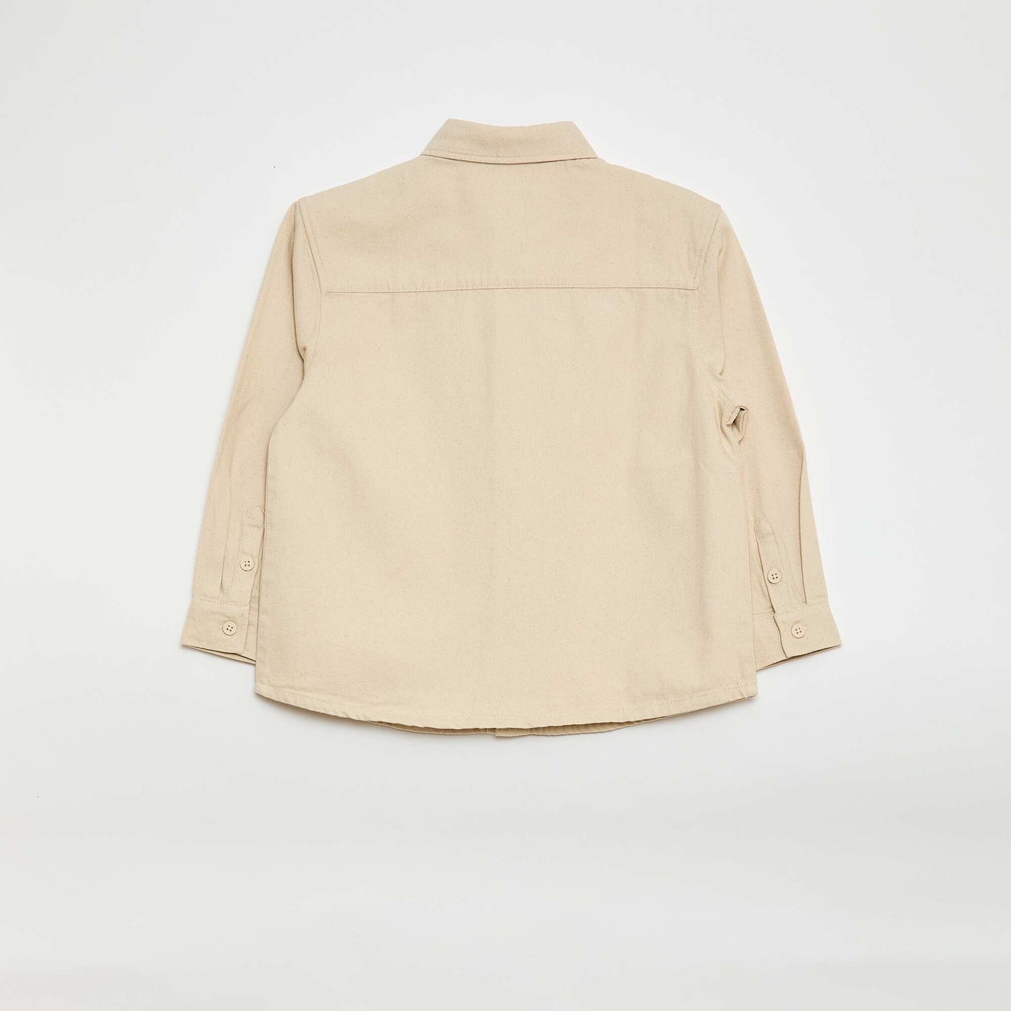 Camisa de twill con 2 bolsillos de parche en el pecho BLANCO