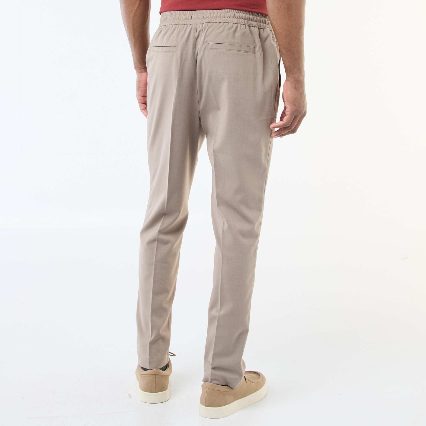 Pantalón estilo 'jogger' liso BEIGE