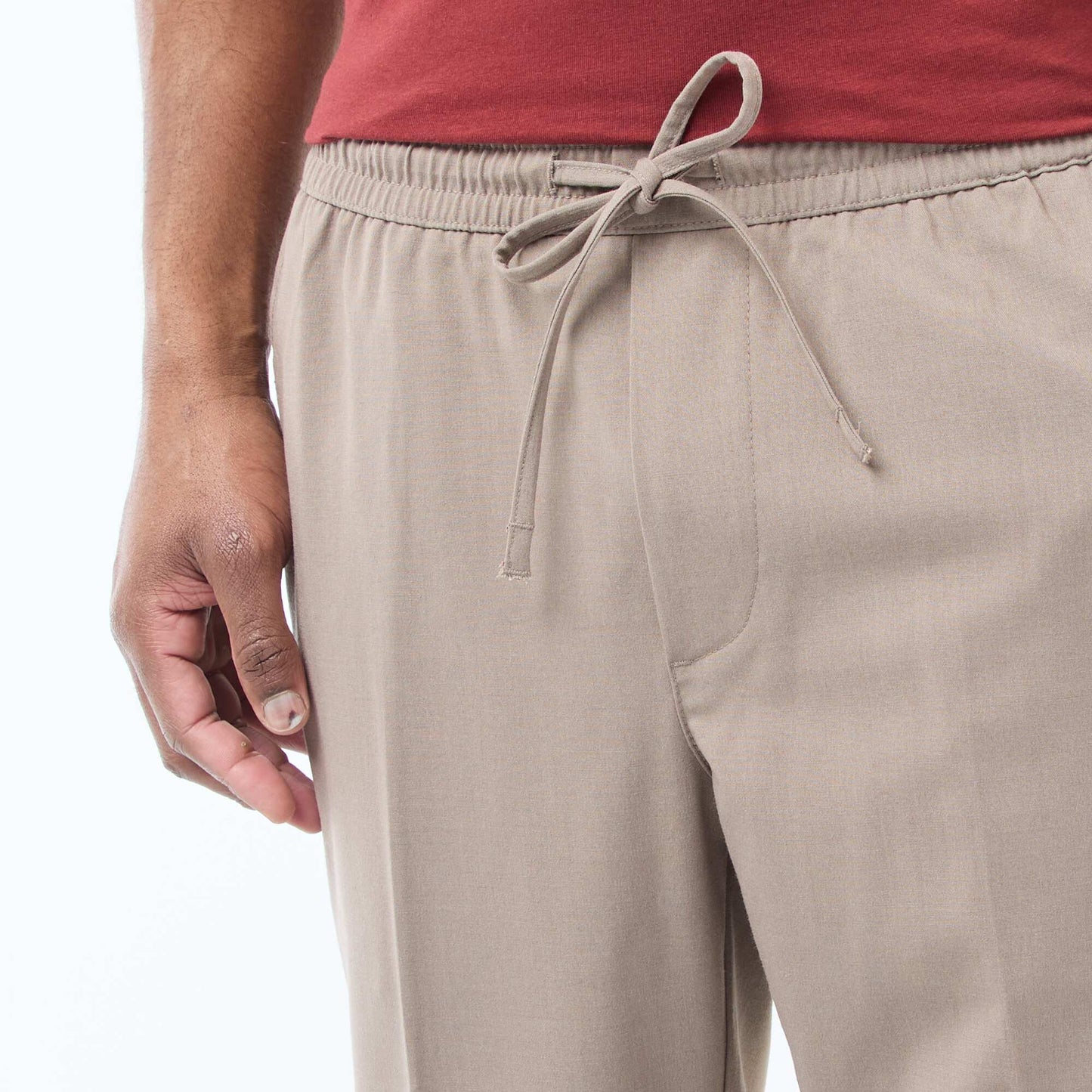 Pantalón estilo 'jogger' liso BEIGE