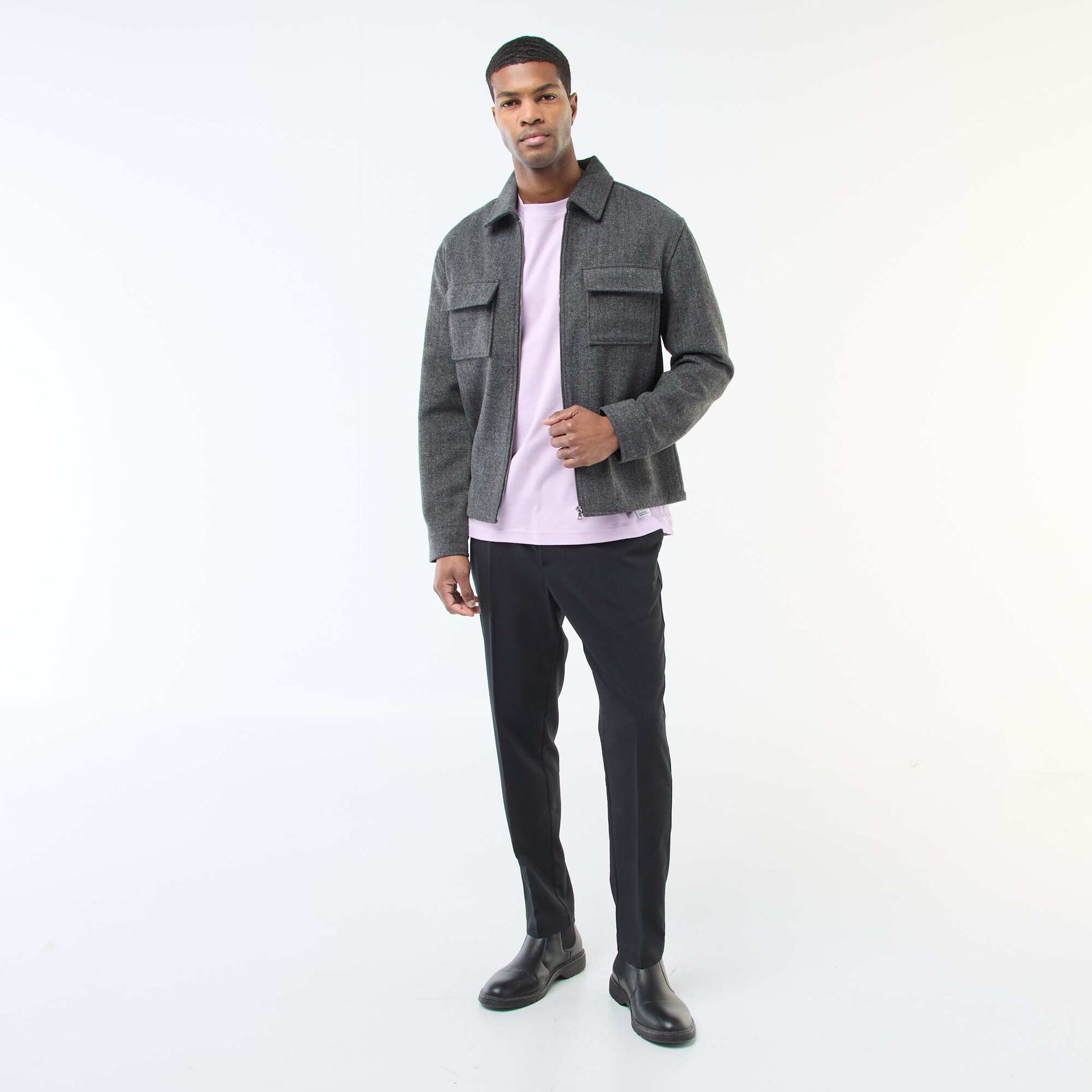 Pantalón estilo 'jogger' liso NEGRO