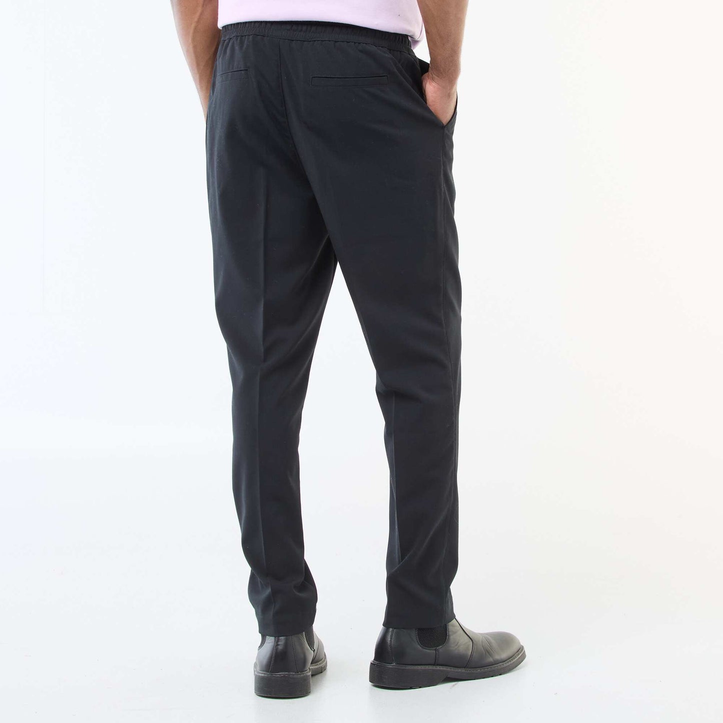 Pantalón estilo 'jogger' liso NEGRO