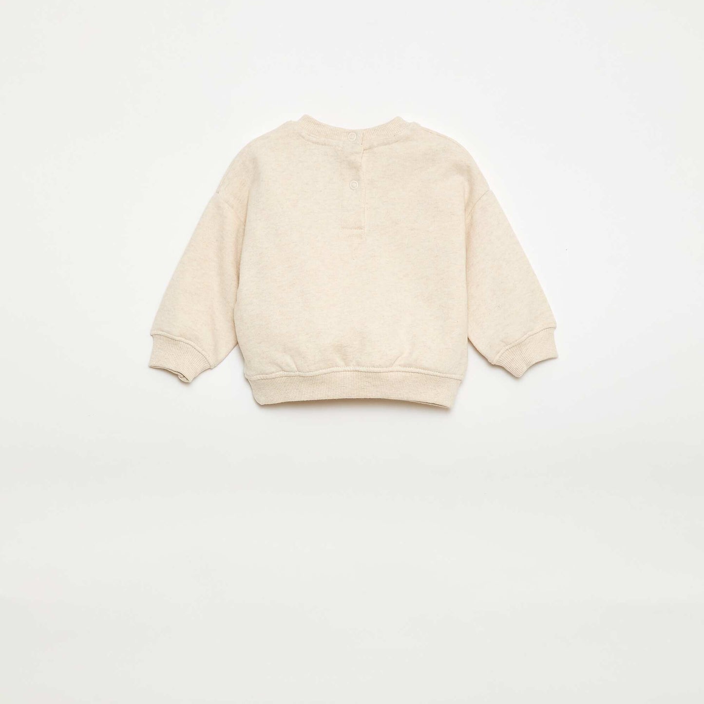 Buzo de felpa con mensaje BEIGE