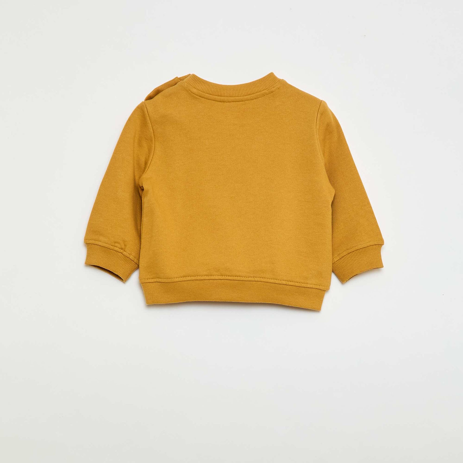 Buzo de felpa ligera con estampado AMARILLO