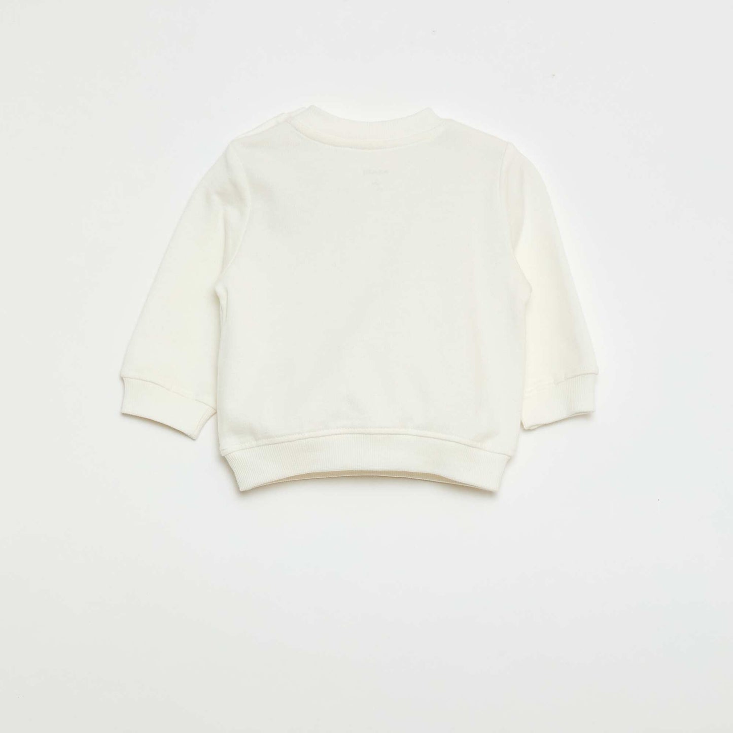 Buzo de felpa ligera estampada BLANCO