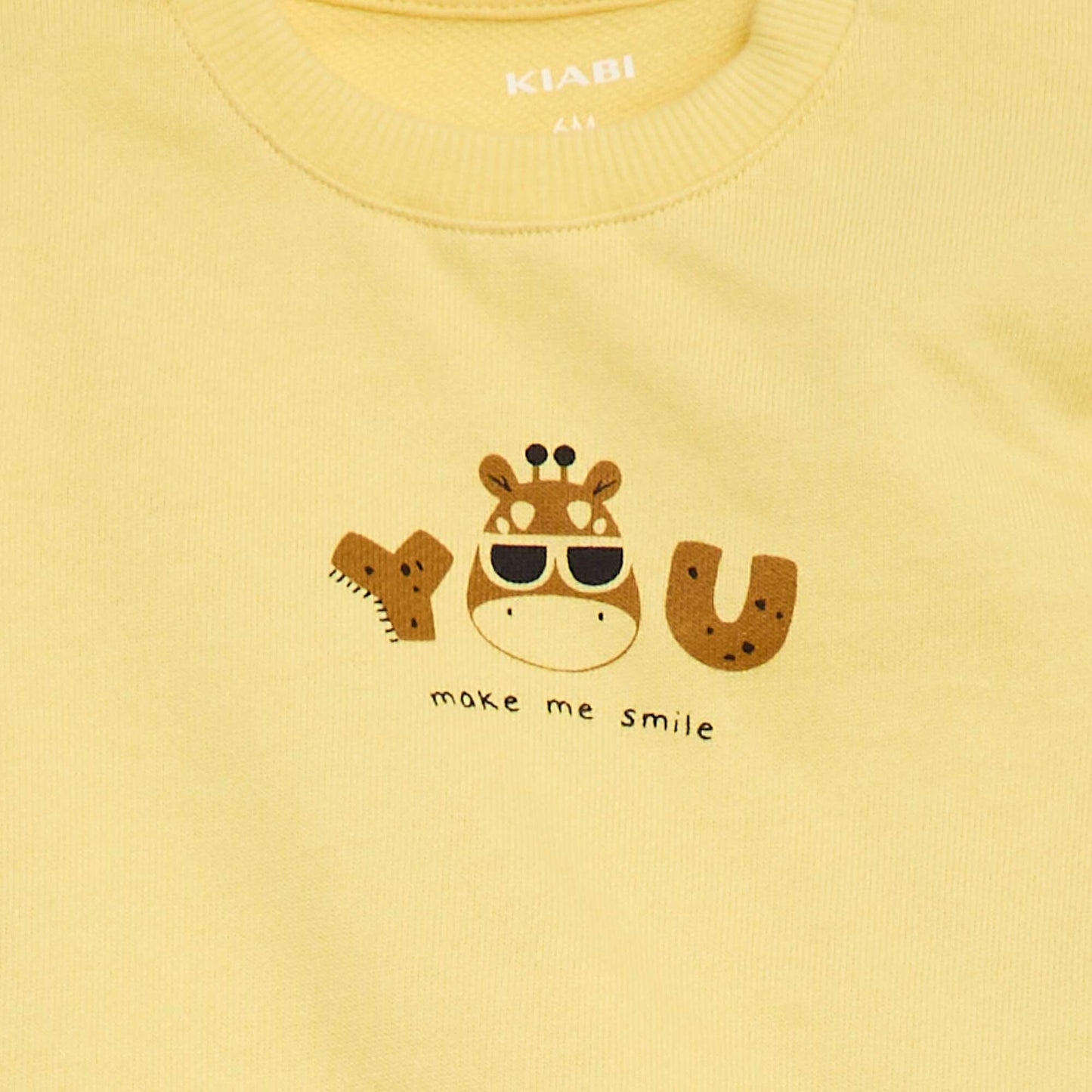 Buzo de felpa ligera estampada AMARILLO