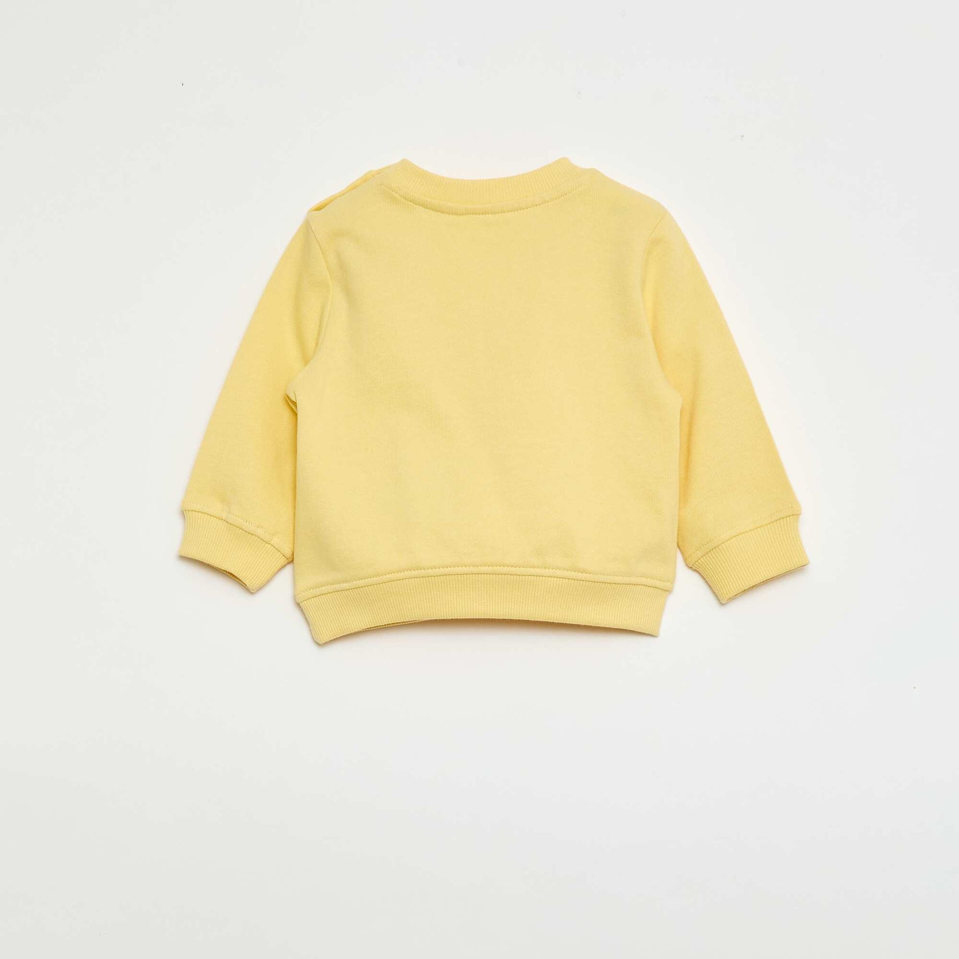 Buzo de felpa ligera estampada AMARILLO