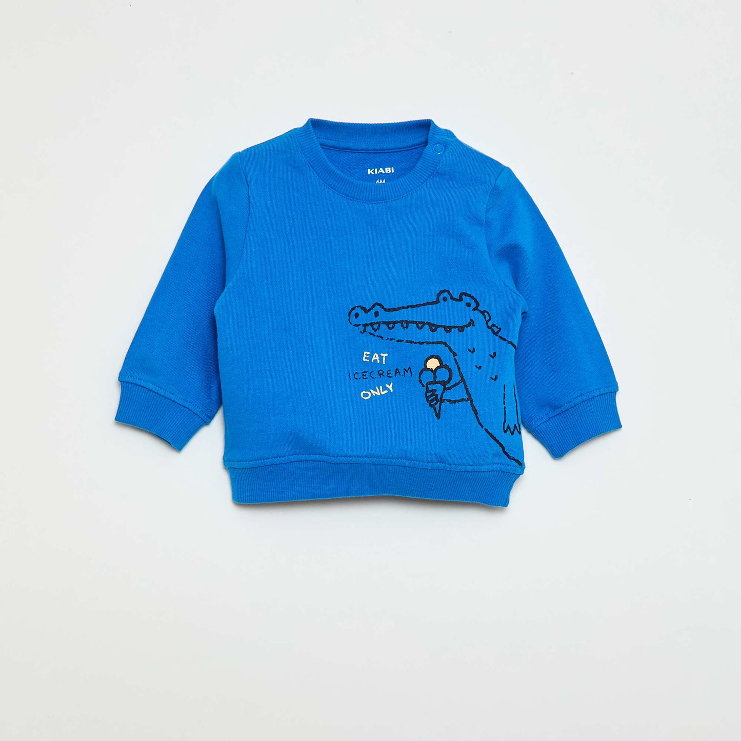 Buzo de felpa ligera con estampado AZUL