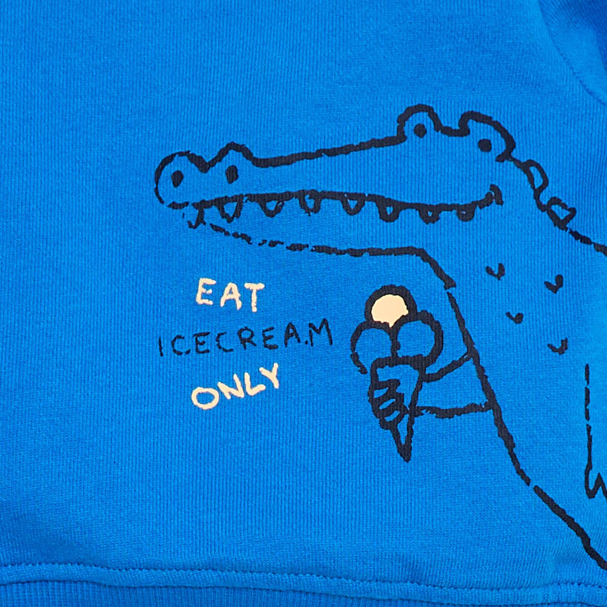Buzo de felpa ligera con estampado AZUL
