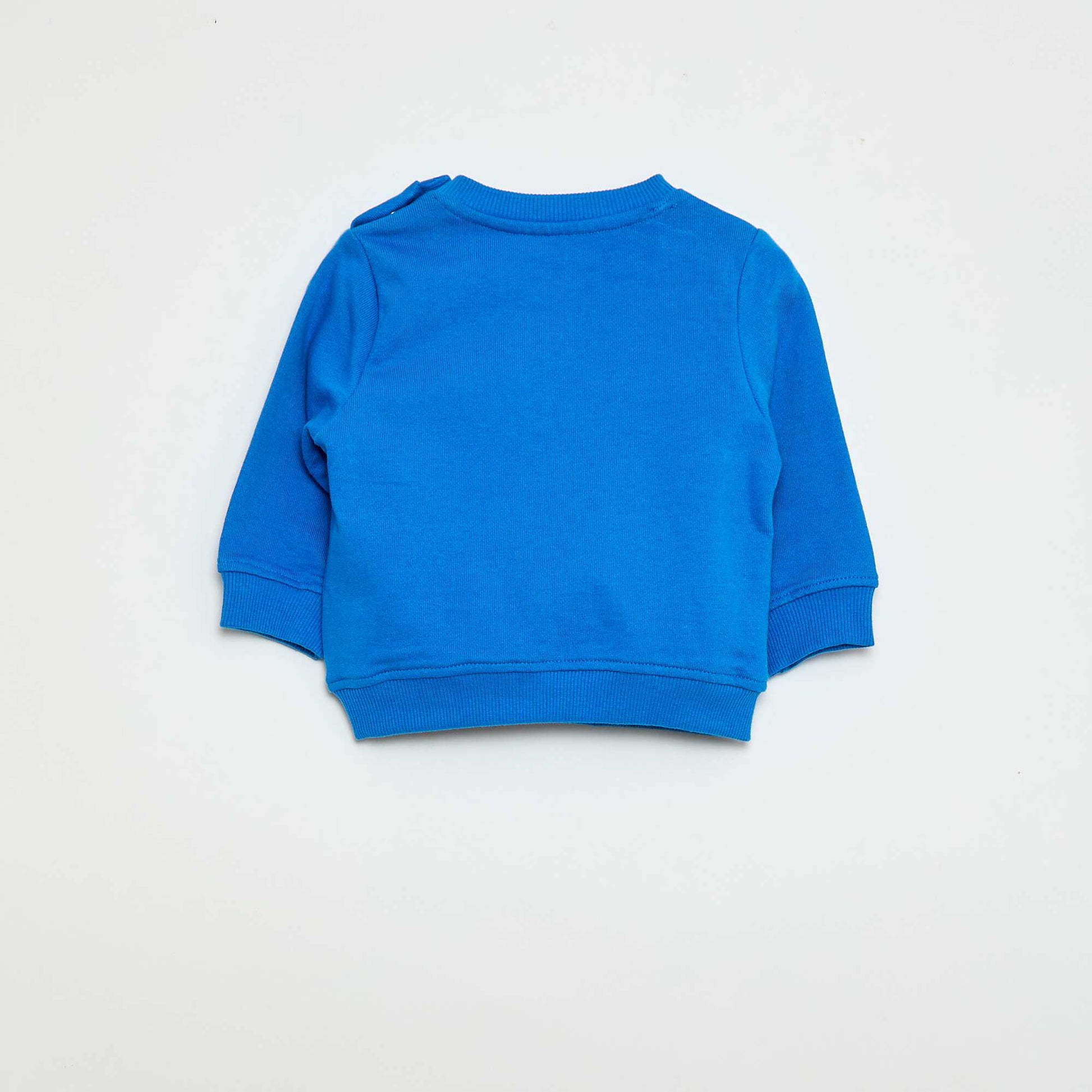 Buzo de felpa ligera con estampado AZUL