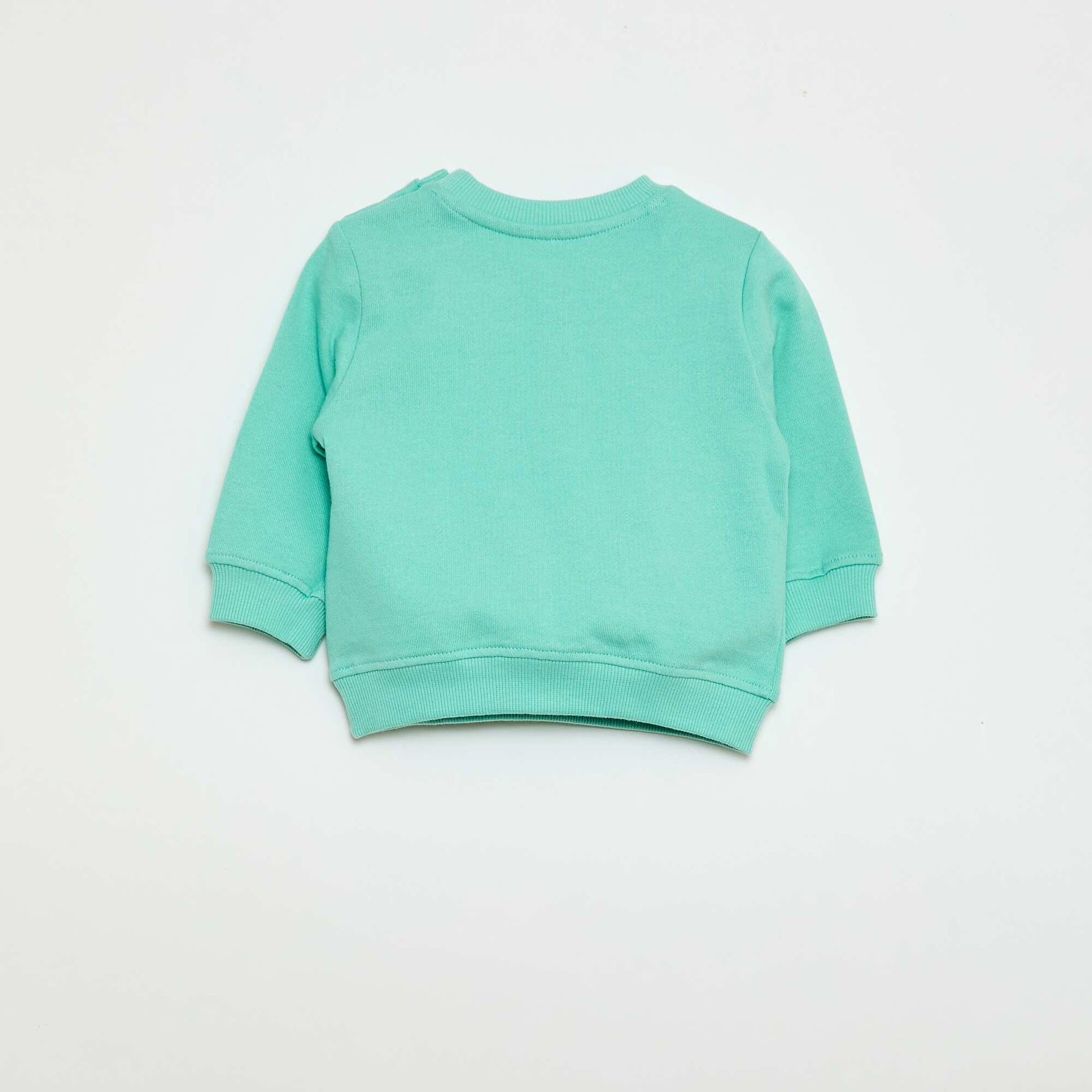 Buzo de felpa ligera estampada VERDE