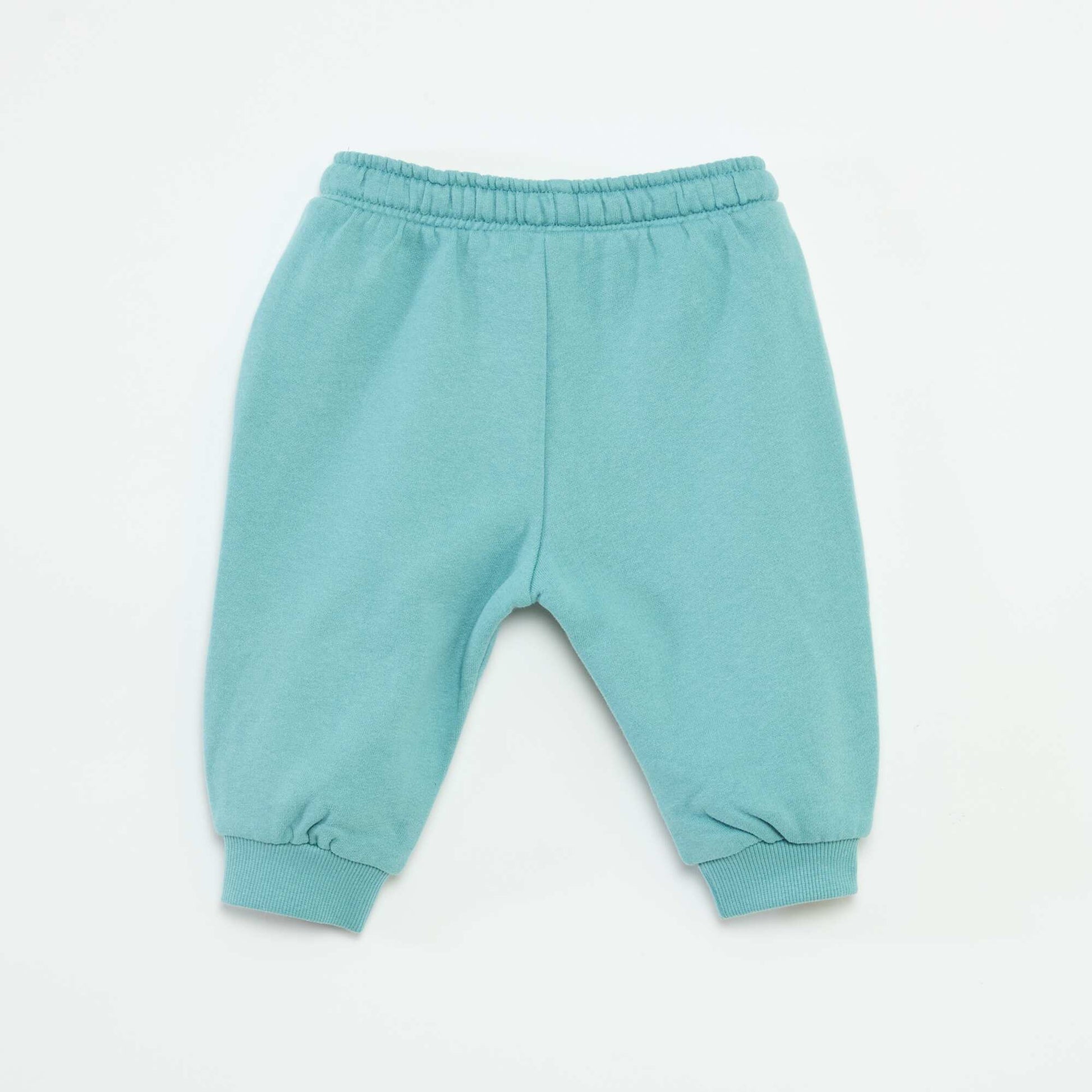 Pantalón de chándal de felpa con bolsillo canguro y orejas de fantasía AZUL