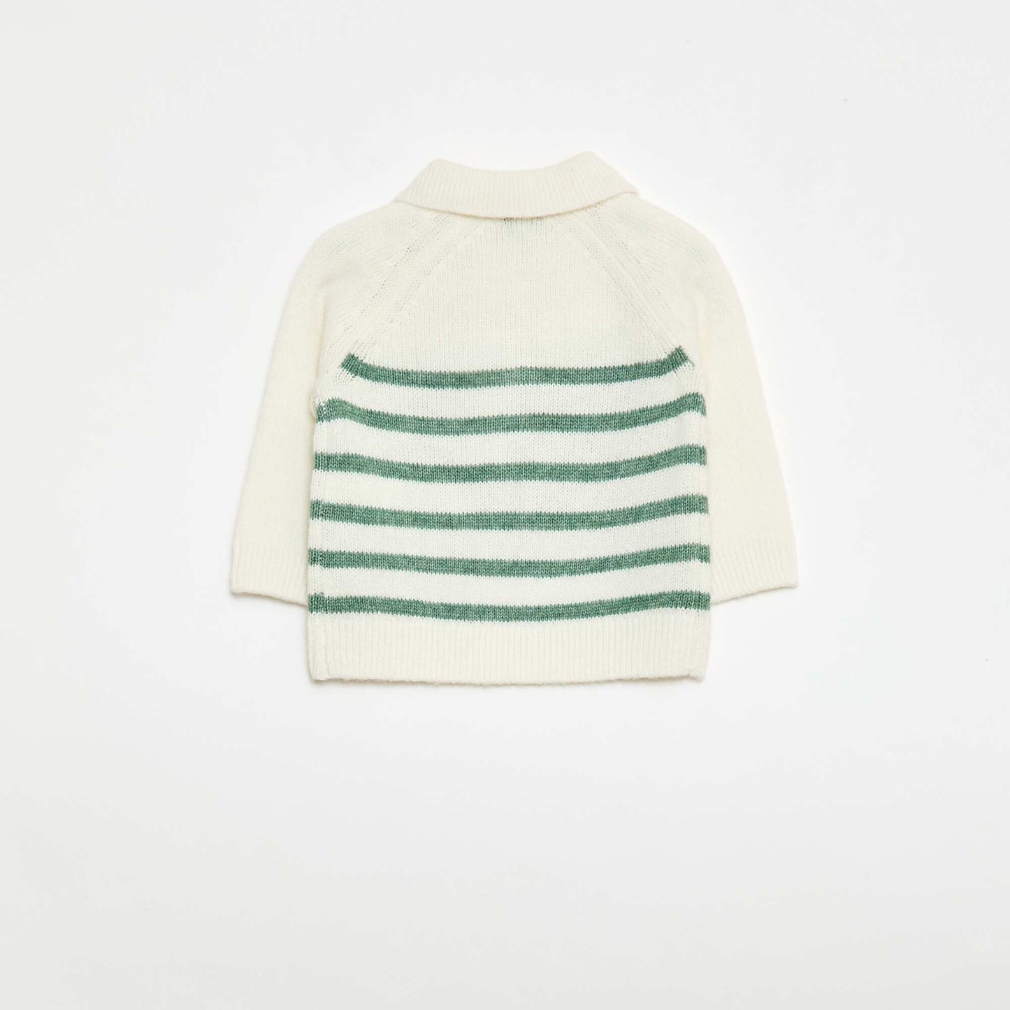 Sweater de punto a rayas BLANCO