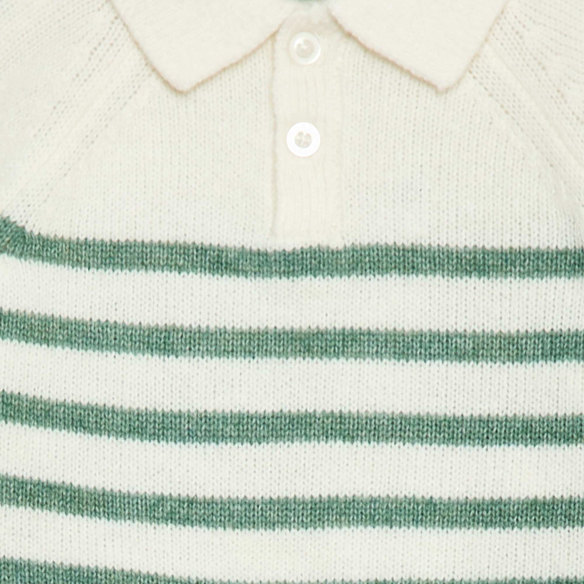 Sweater de punto a rayas BLANCO