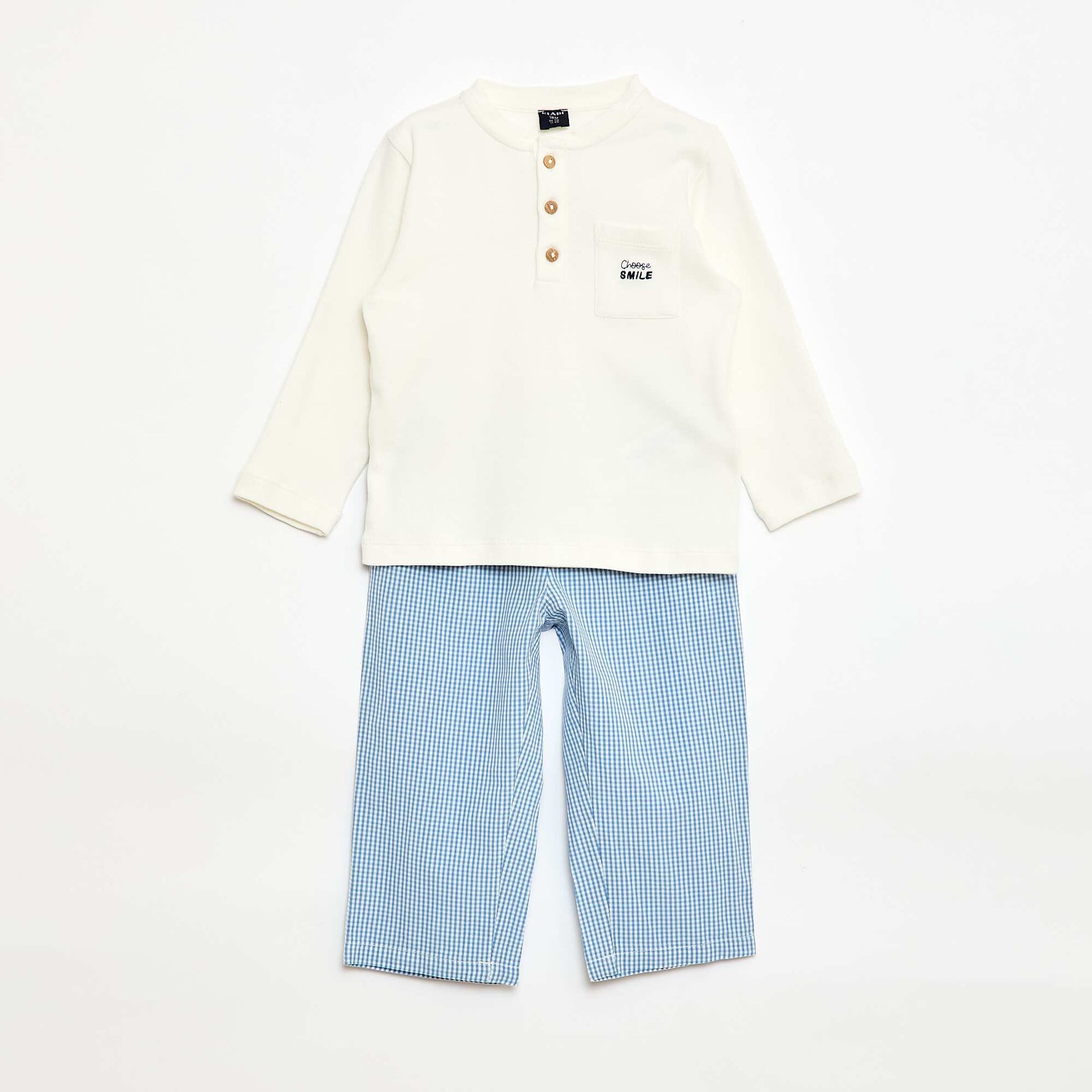 Conjunto de pijama largo - 2 piezas AZUL