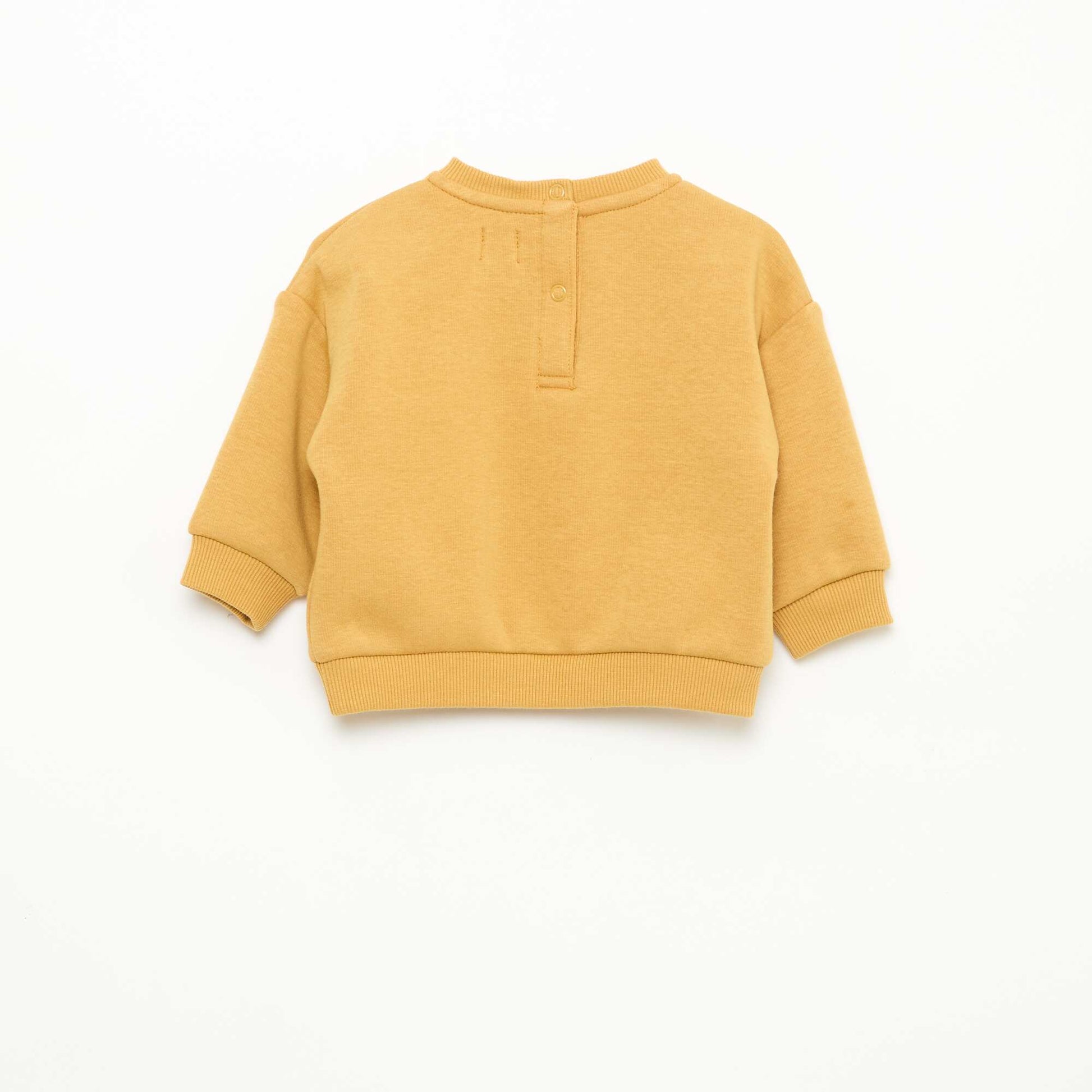 Buzo jaspeada interior de terciopelo suave AMARILLO