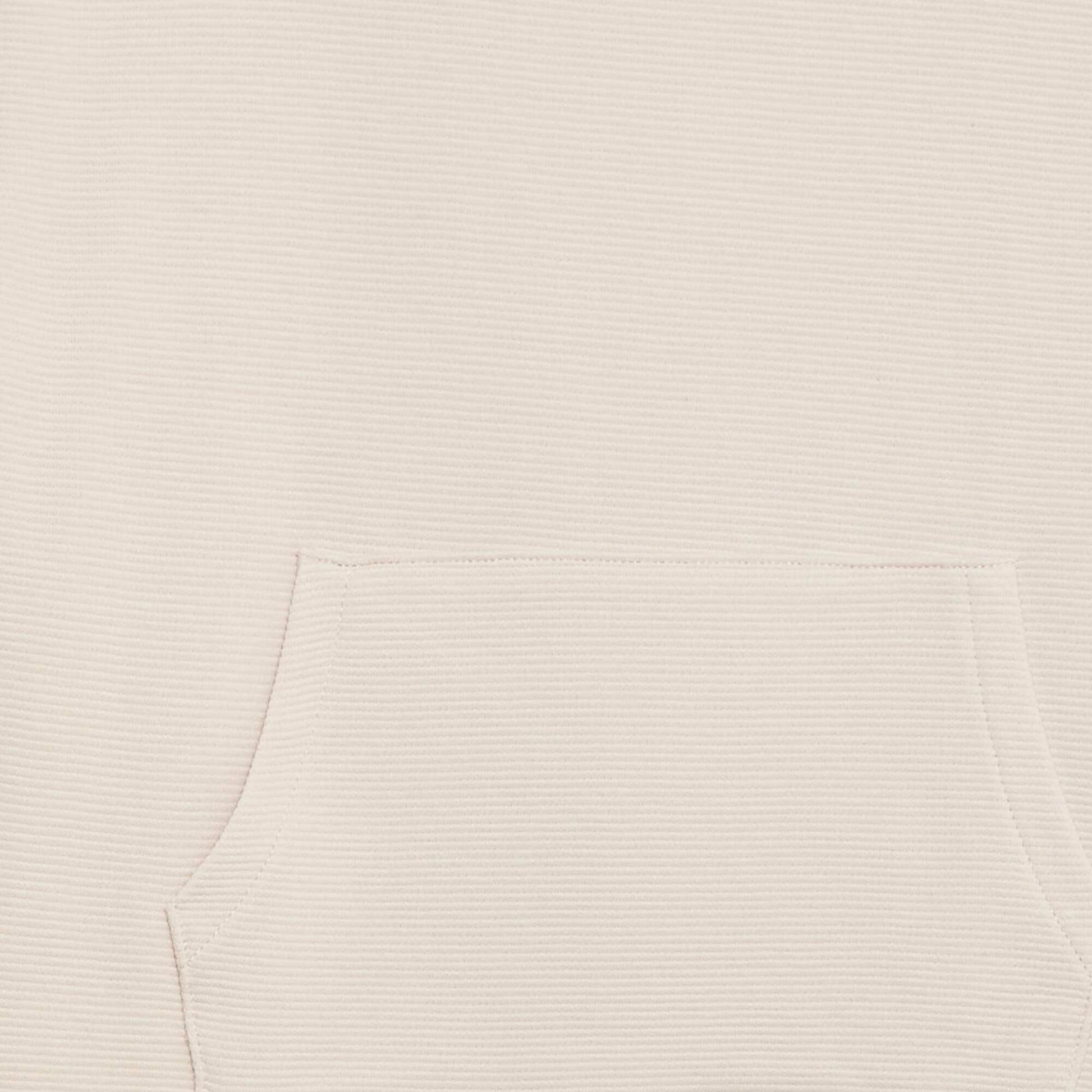 Camiseta con bolsillo canguro en malla otomana BLANCO