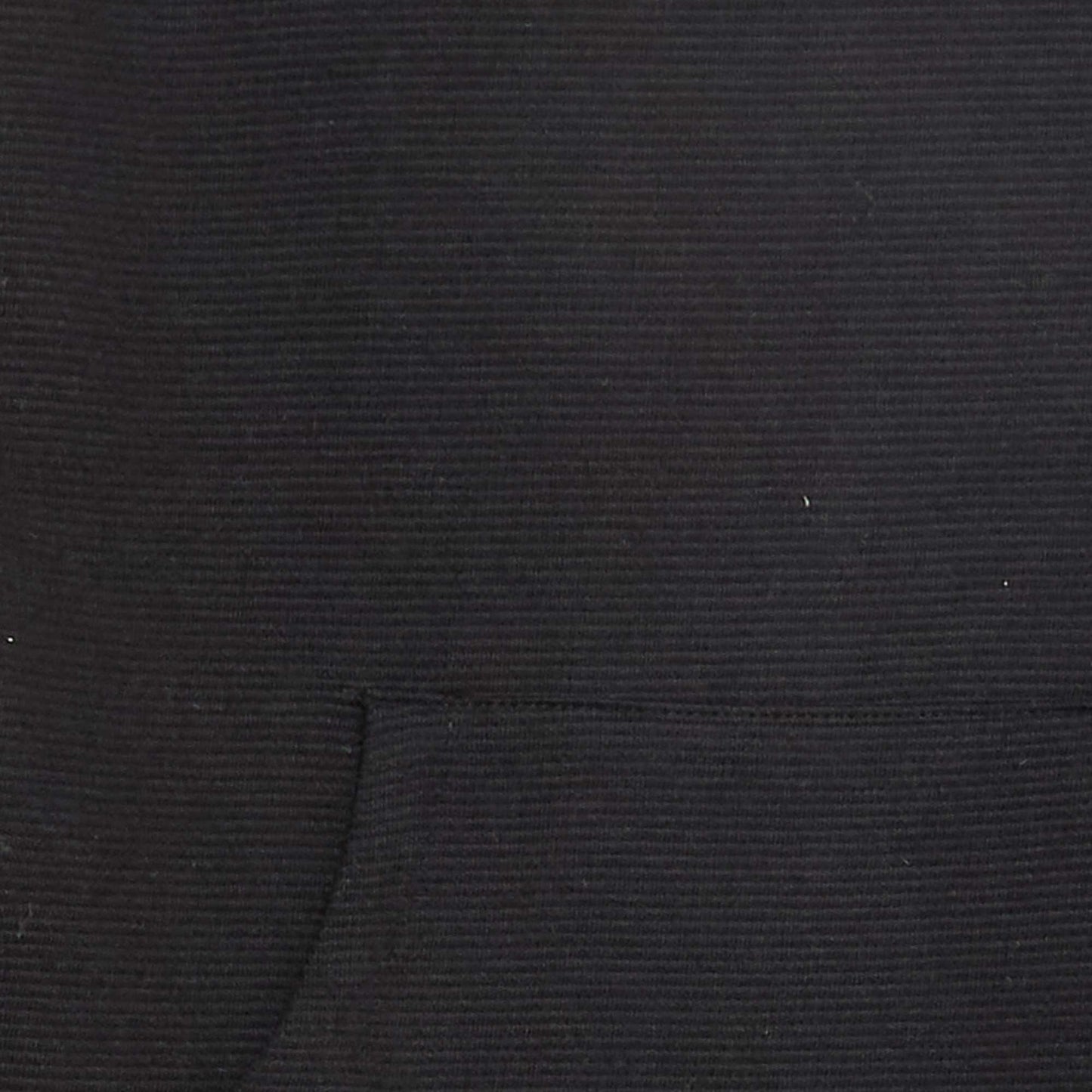 Camiseta con bolsillo canguro en malla otomana NEGRO