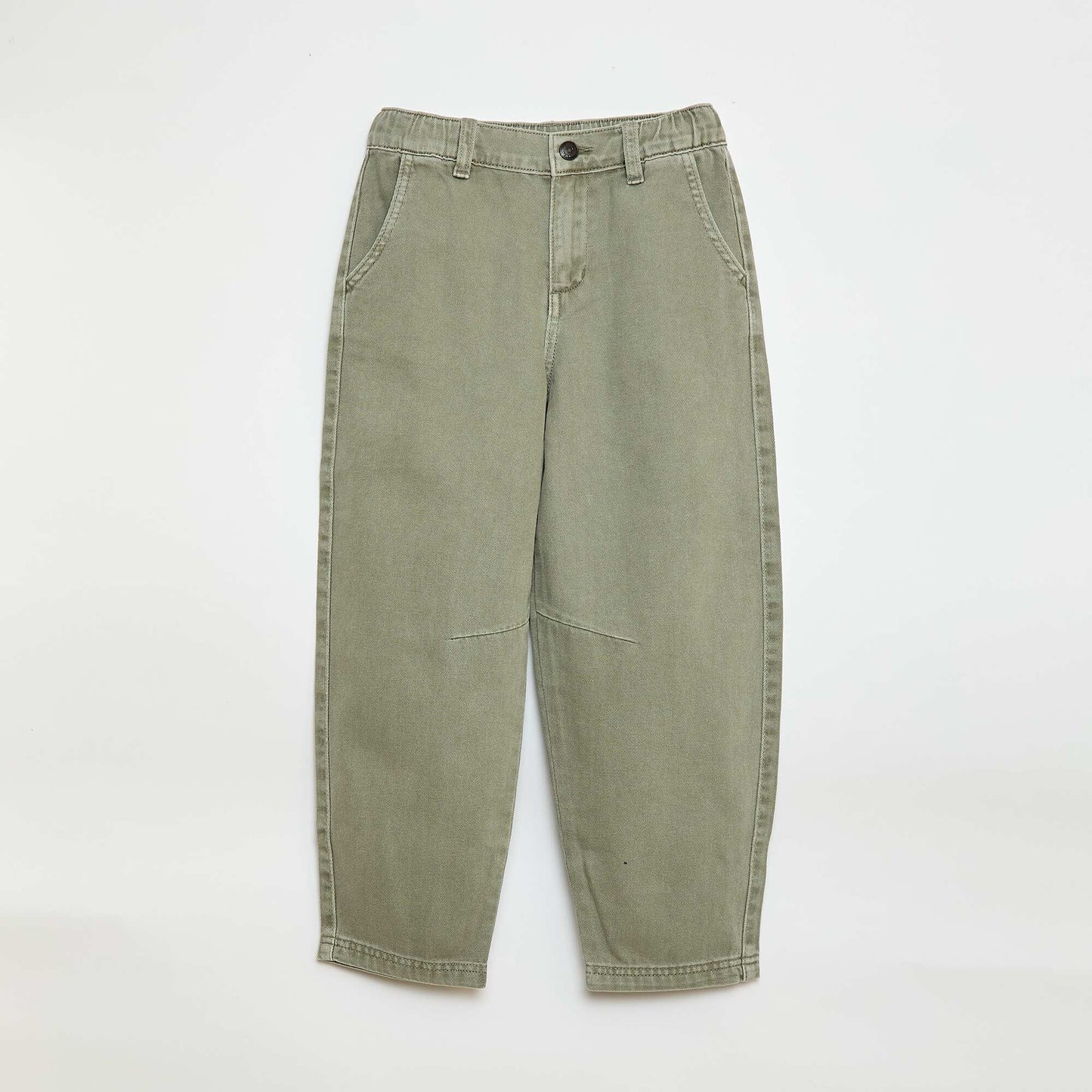Pantalón jean / jean corte globo ancho VERDE