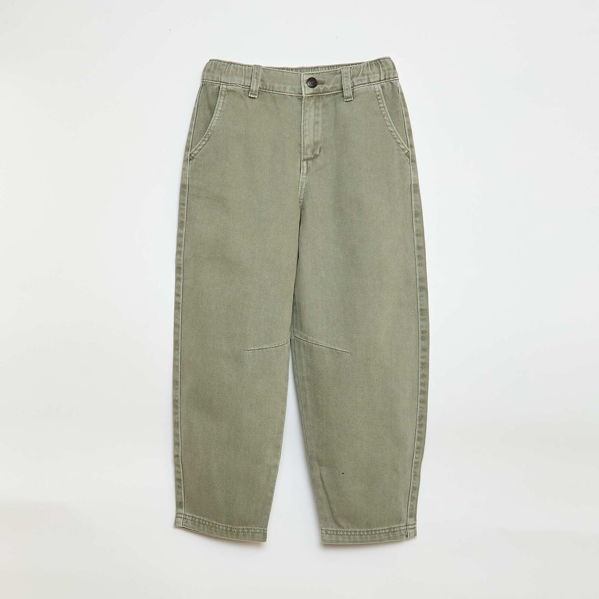 Pantalón jean / jean corte globo ancho VERDE