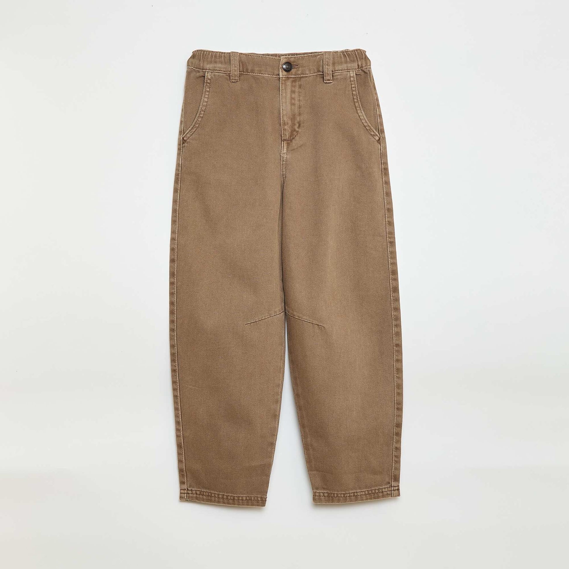 Pantalón jean / jean corte globo amplio BEIGE